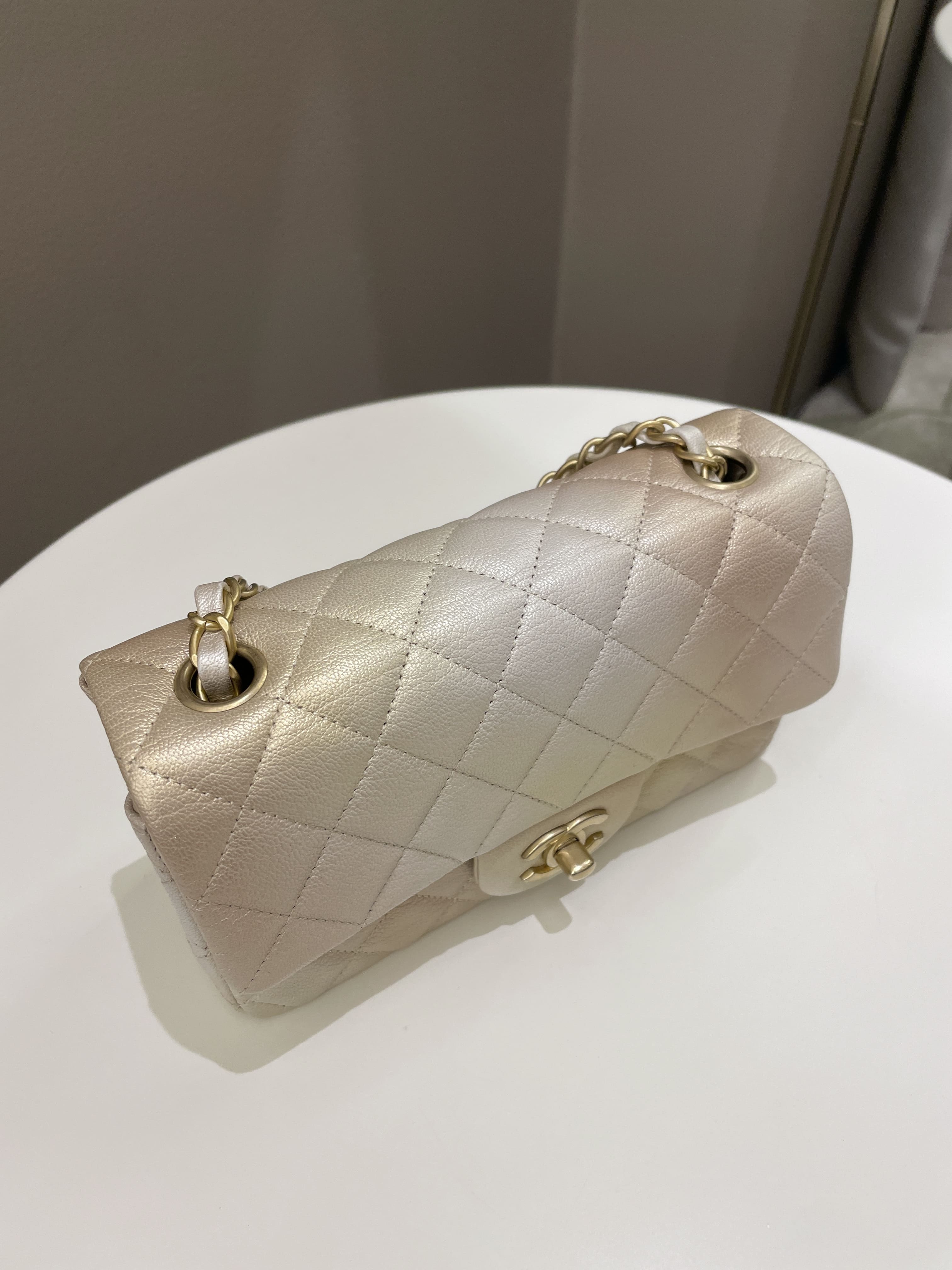 Chanel 22C Classic Quilted Mini Rectangular Gold OmbrÃƒÆ’Ã‚Â©