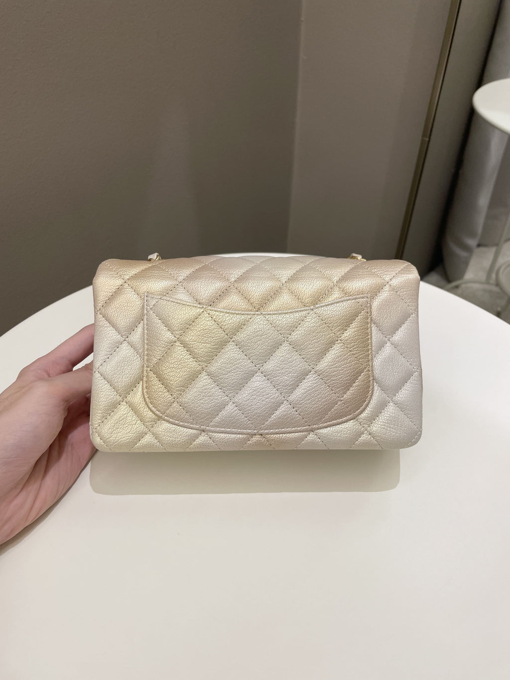 Chanel 22C Classic Quilted Mini Rectangular Gold OmbrÃƒÆ’Ã‚Â©