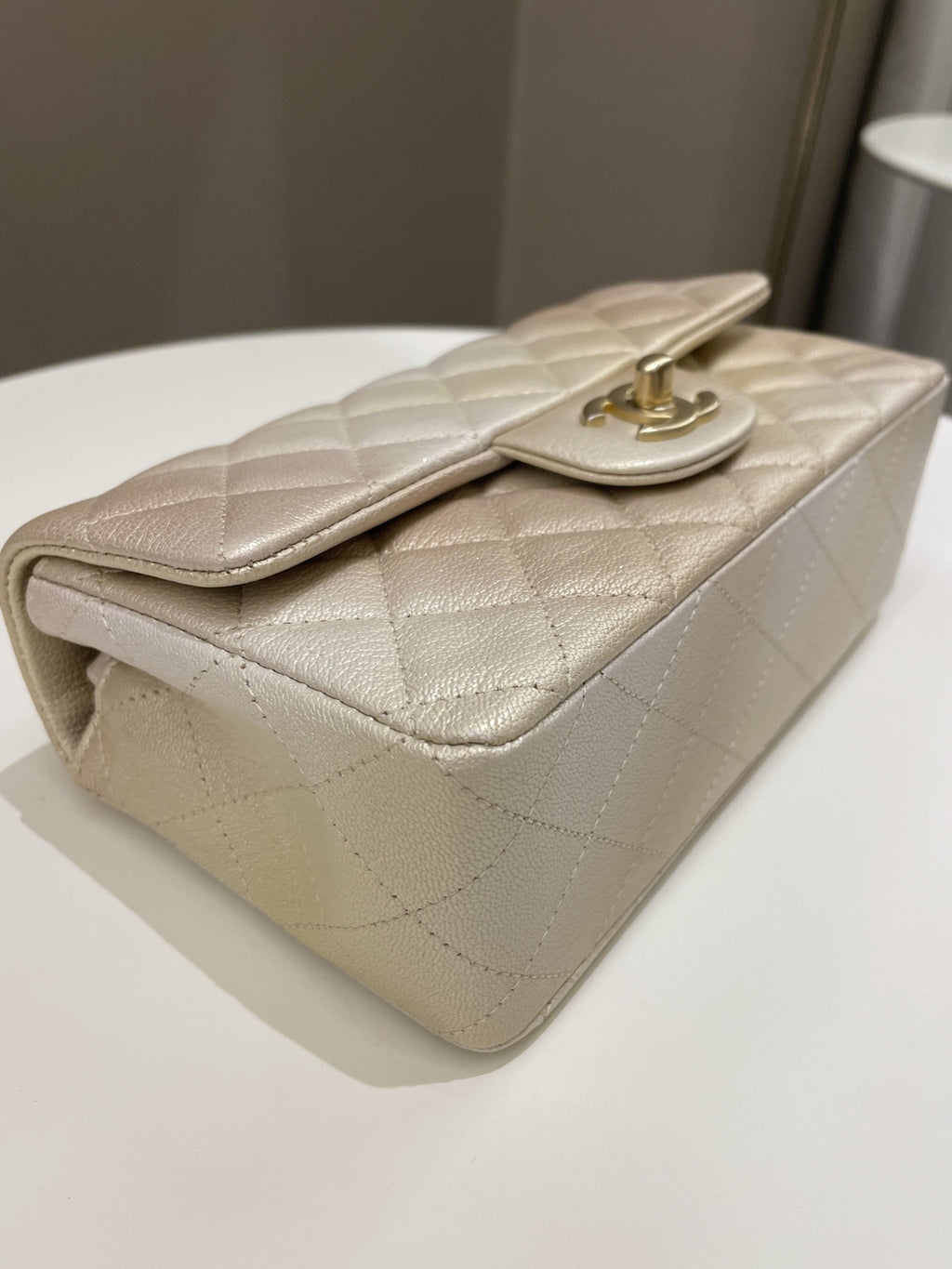 Chanel 22C Classic Quilted Mini Rectangular Gold OmbrÃƒÆ’Ã‚Â©