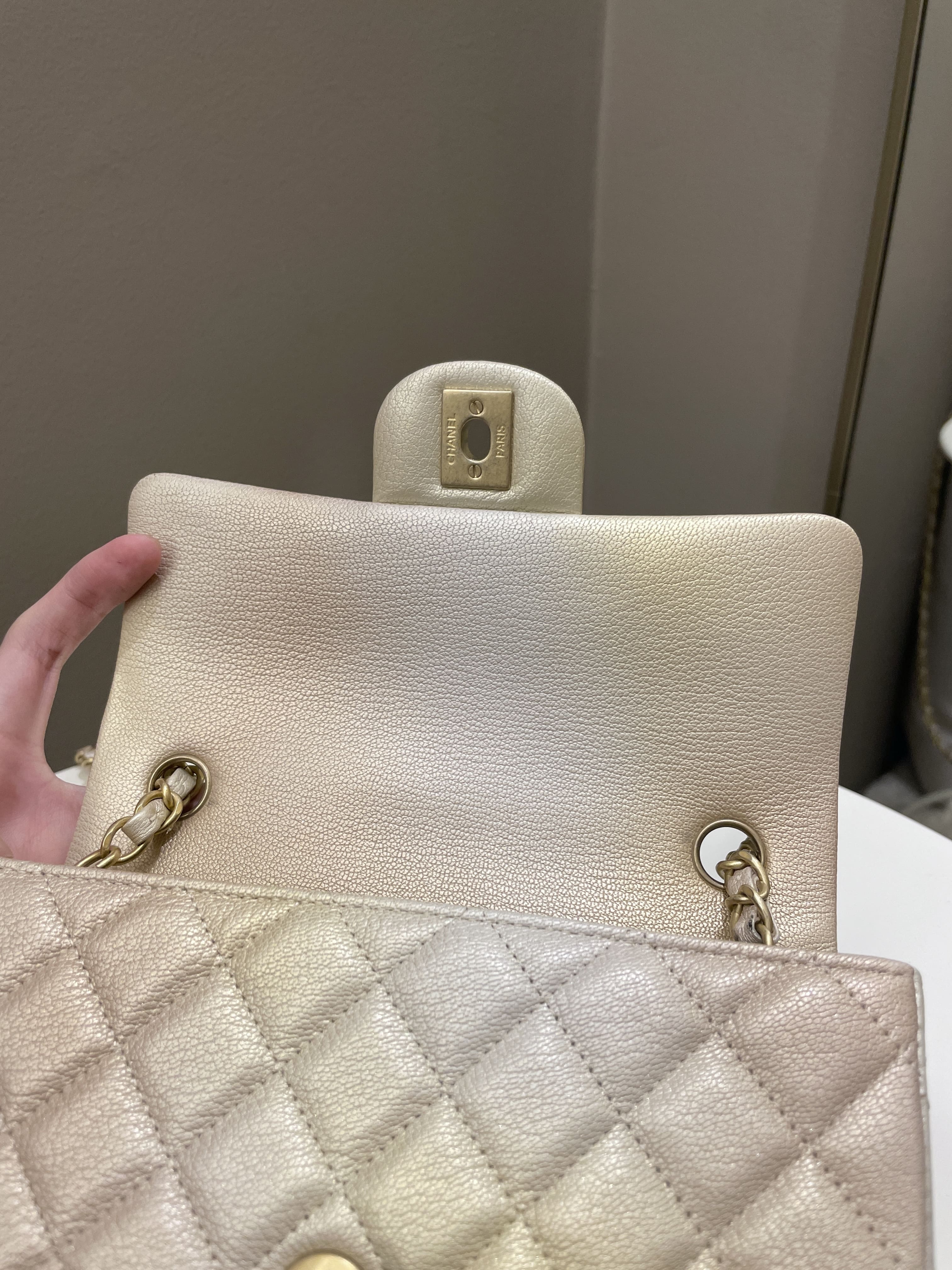 Chanel 22C Classic Quilted Mini Rectangular Gold OmbrÃƒÆ’Ã‚Â©