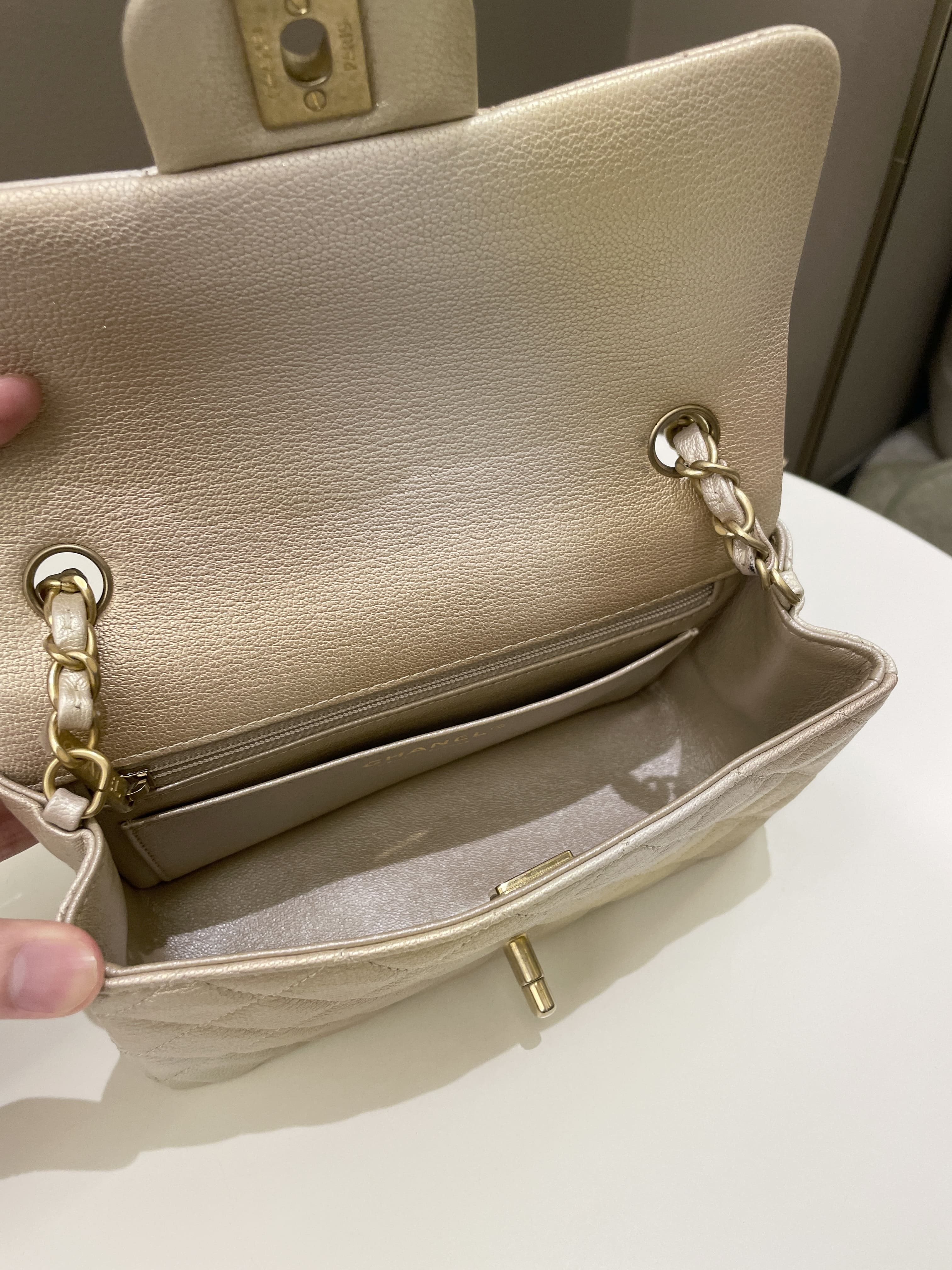 Chanel 22C Classic Quilted Mini Rectangular Gold OmbrÃƒÆ’Ã‚Â©