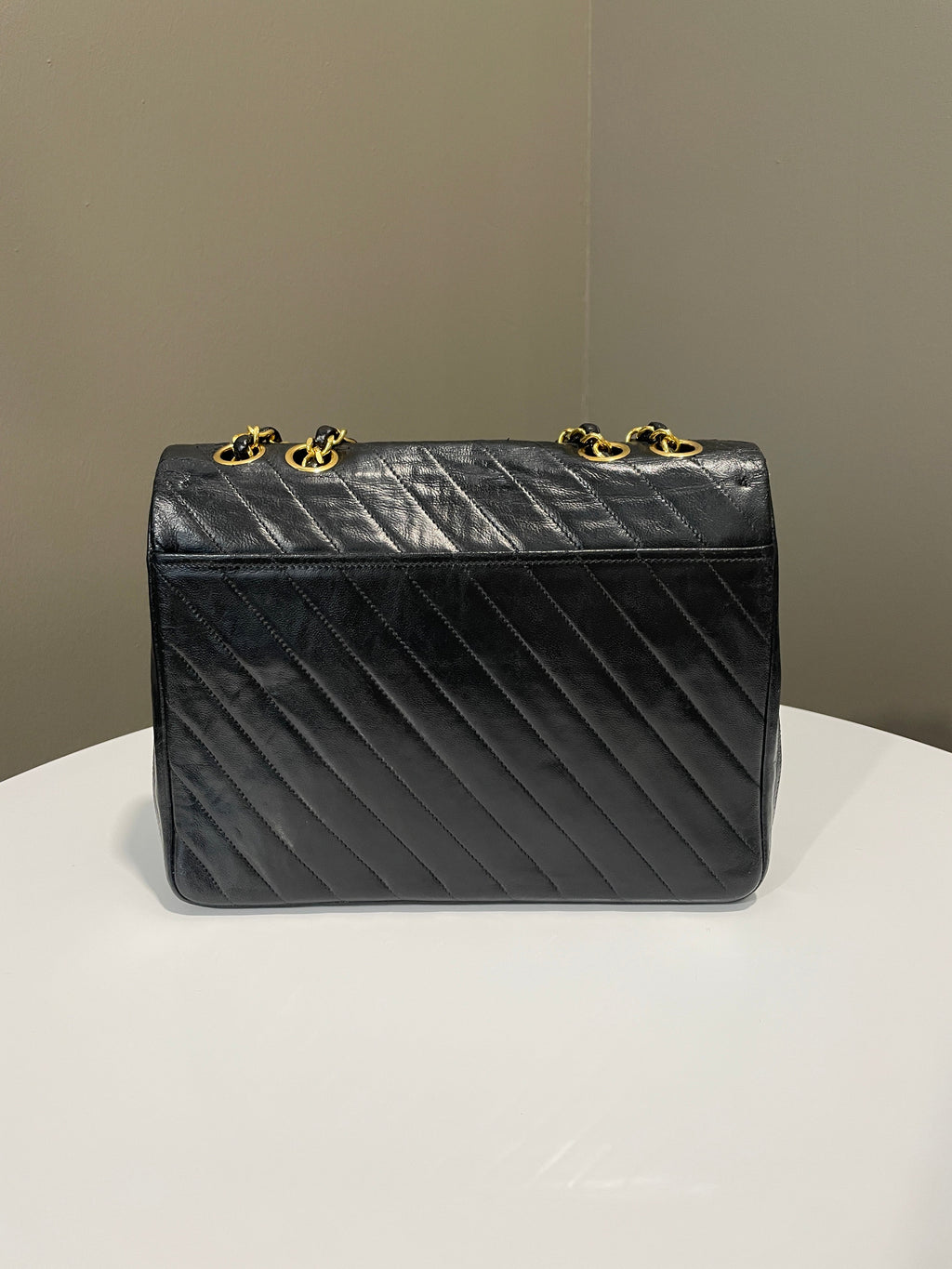 Chanel Vintage Cc Flap Black Black Lambskin
