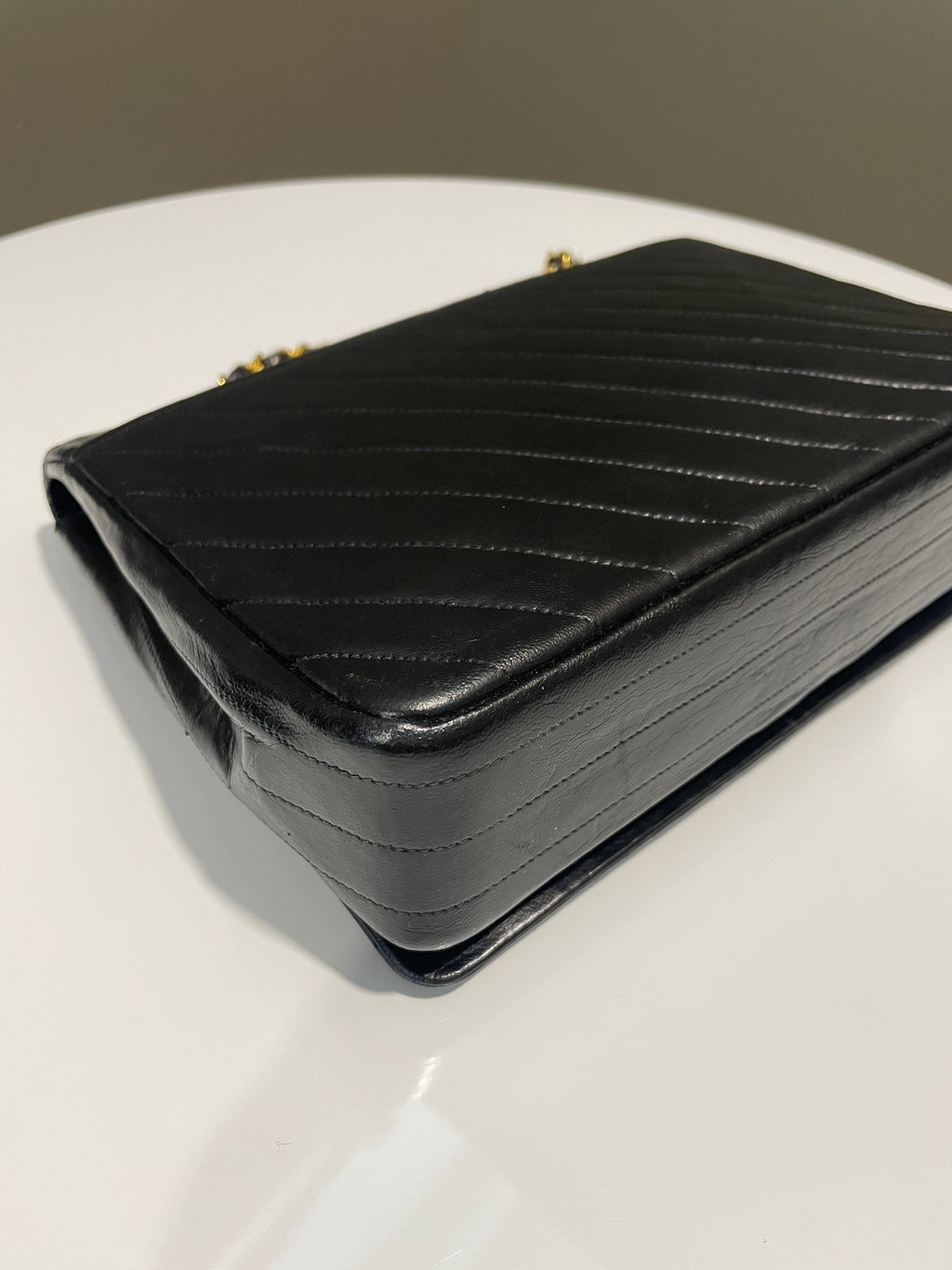 Chanel Vintage Cc Flap Black Black Lambskin