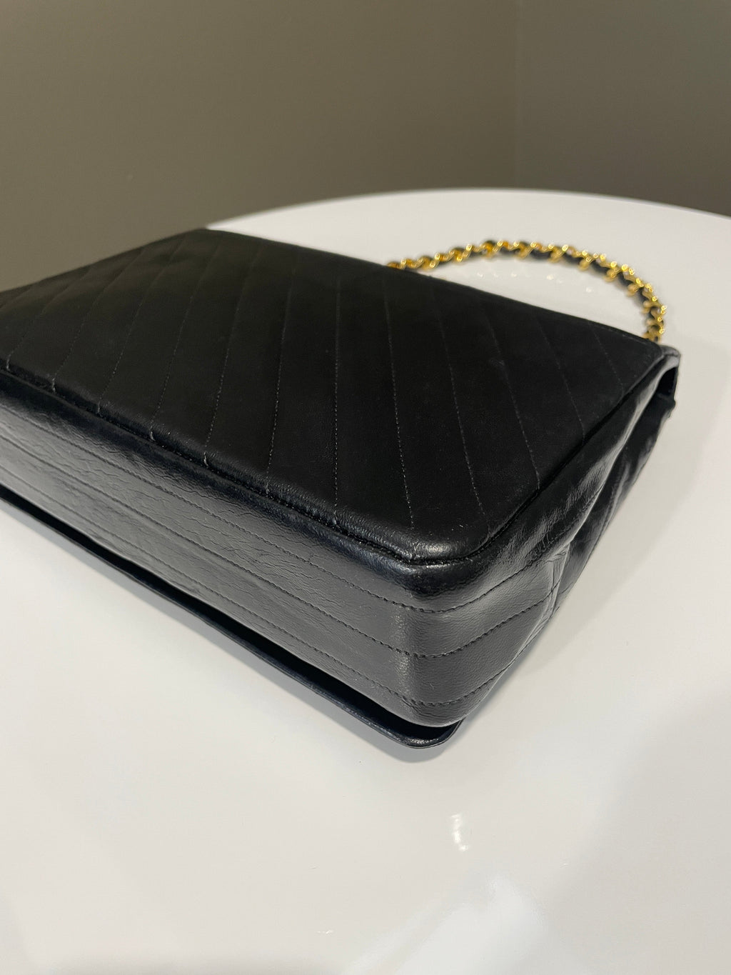 Chanel Vintage Cc Flap Black Black Lambskin