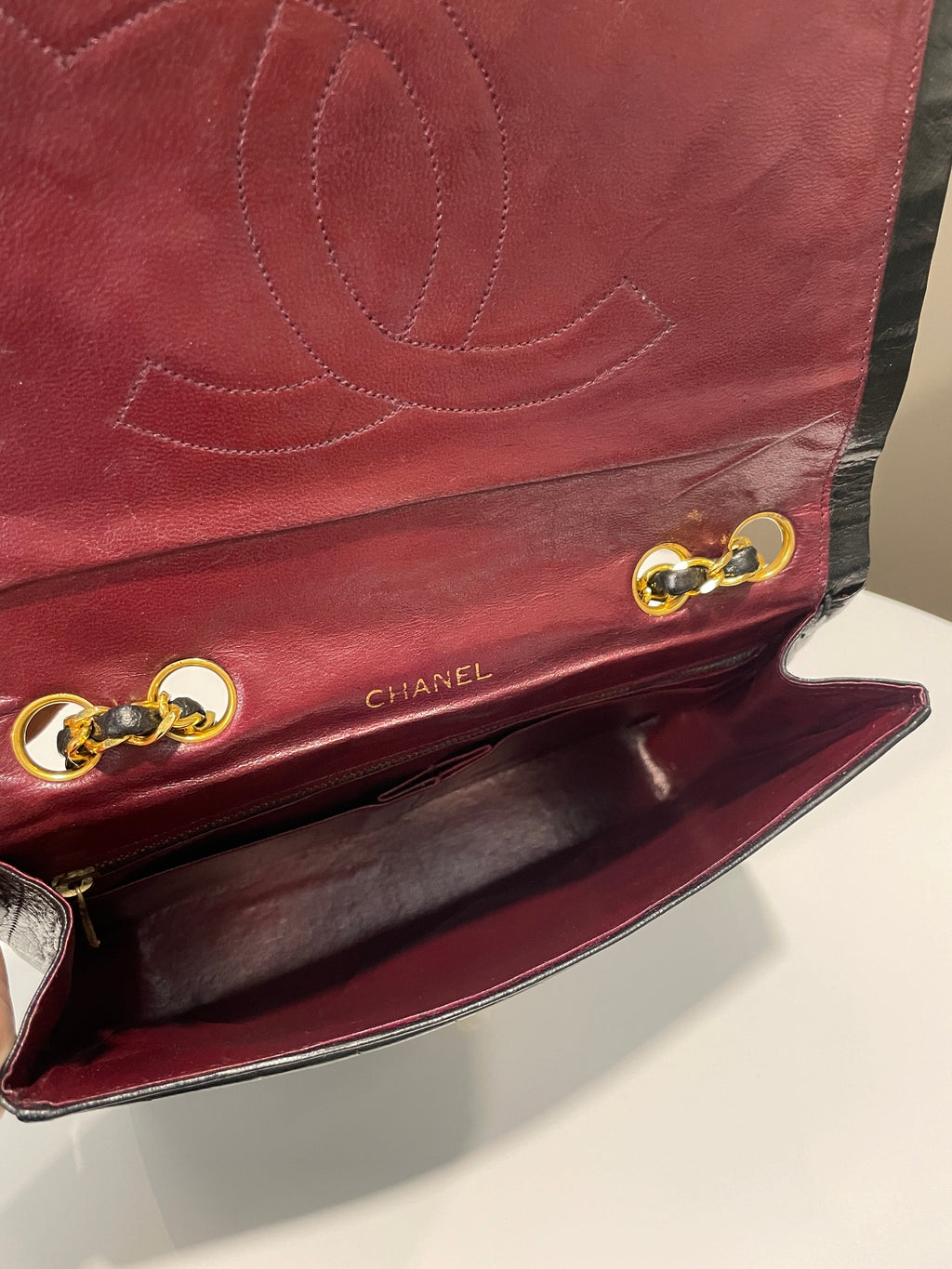 Chanel Vintage Cc Flap Black Black Lambskin