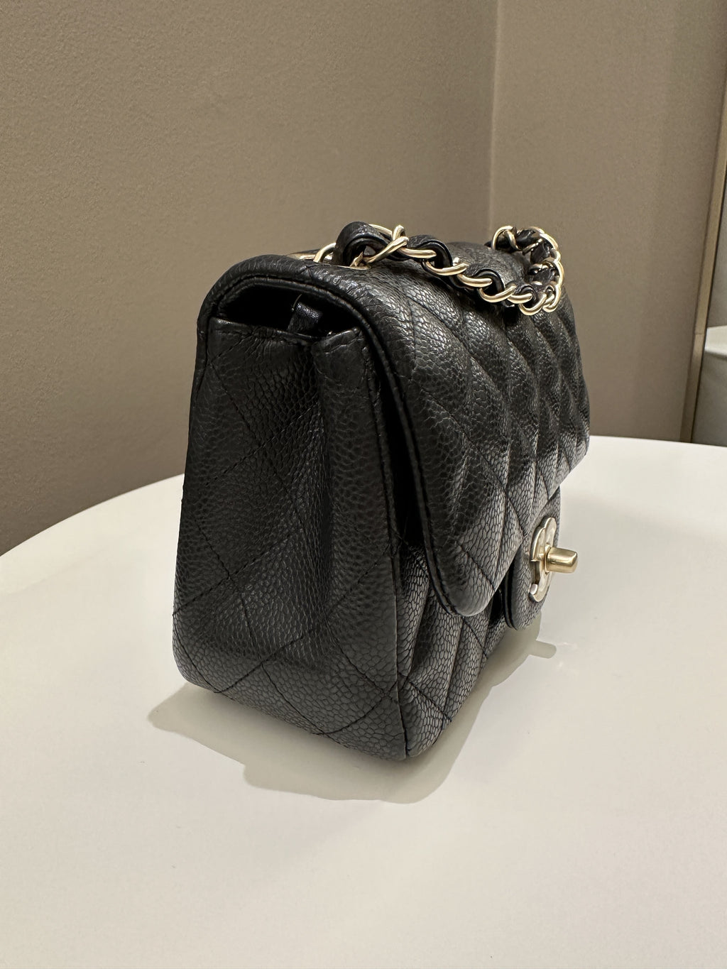 Chanel Classic Quilted Mini Square Black Caviar