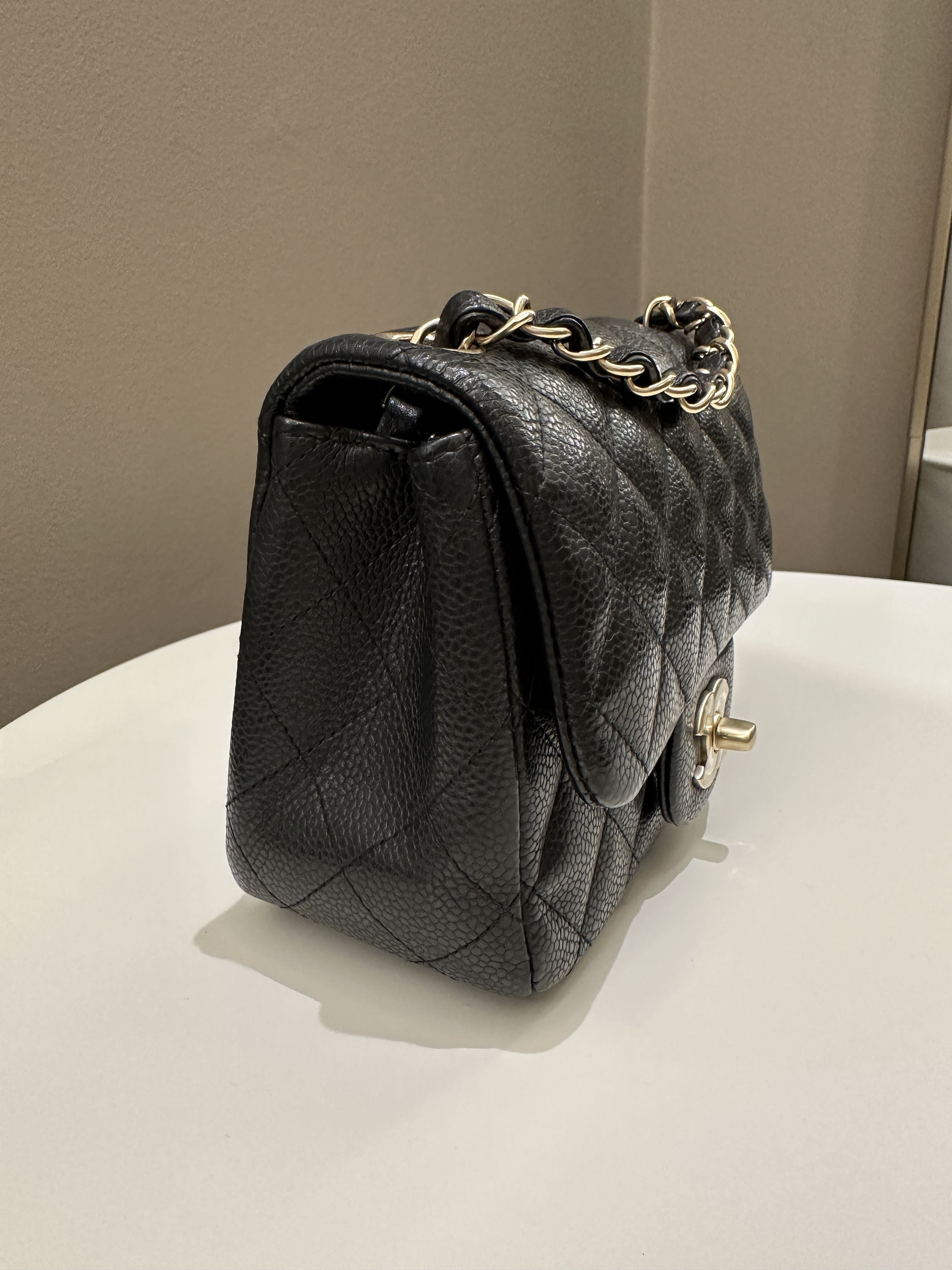 Chanel Classic Quilted Mini Square Black Caviar