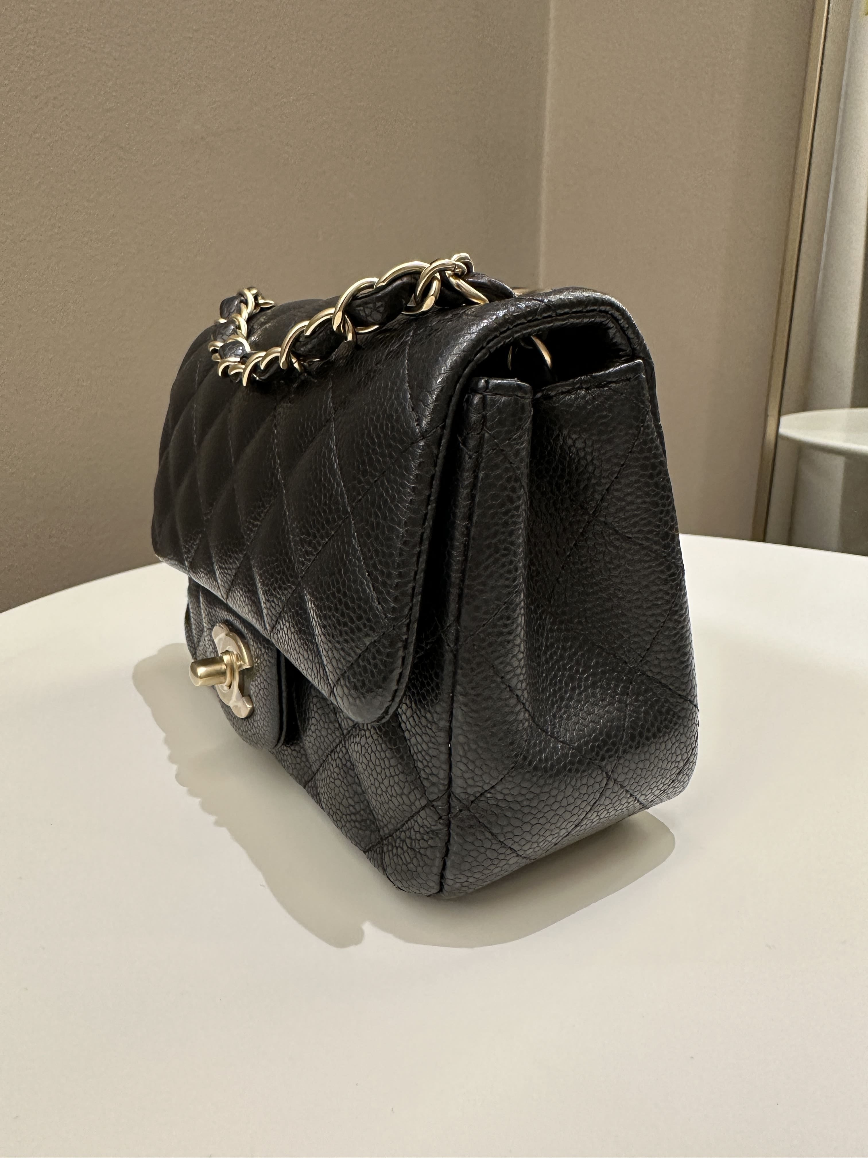 Chanel Classic Quilted Mini Square Black Caviar