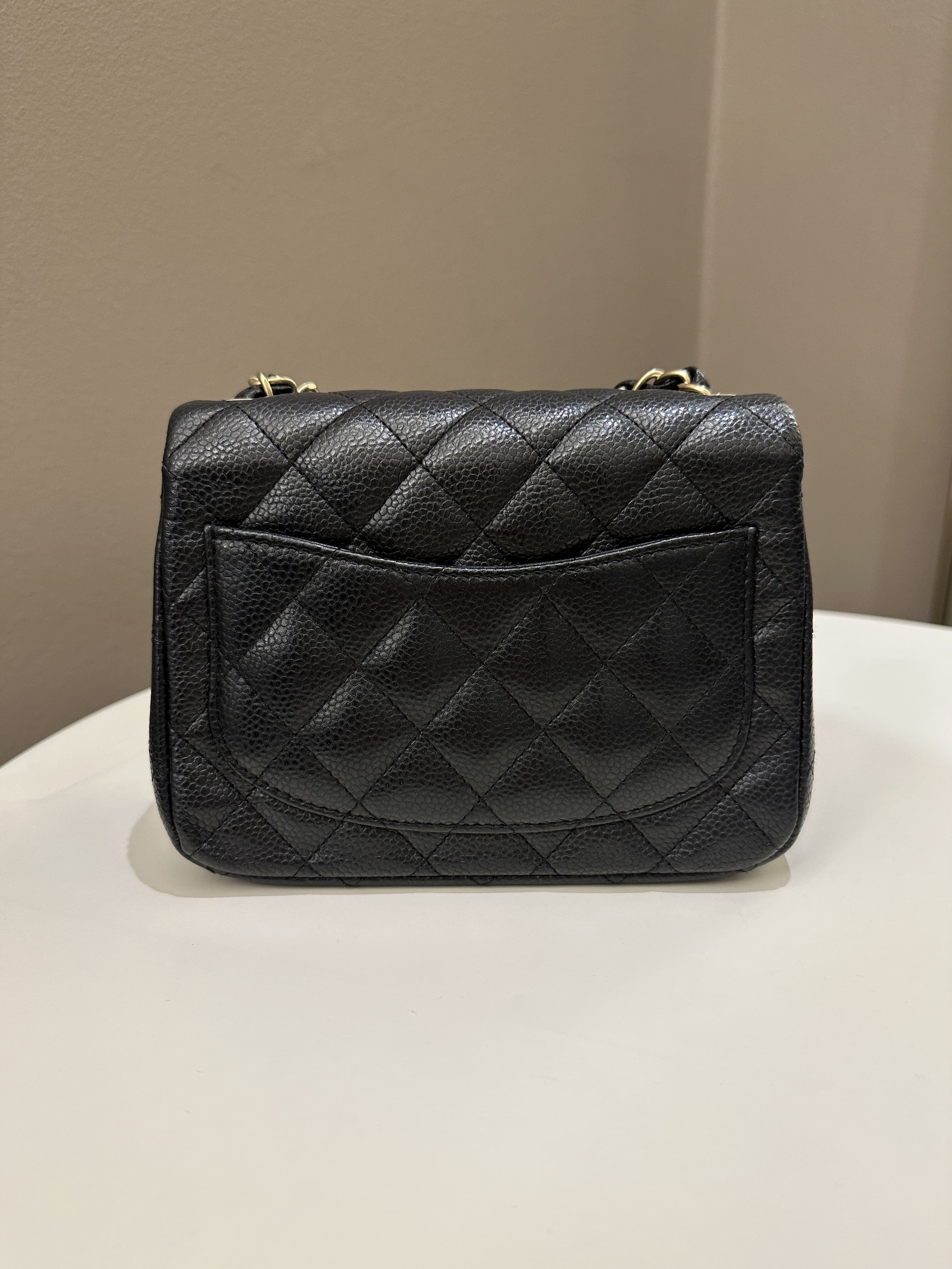Chanel Classic Quilted Mini Square Black Caviar