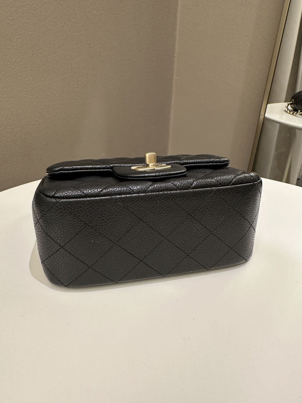 Chanel Classic Quilted Mini Square Black Caviar