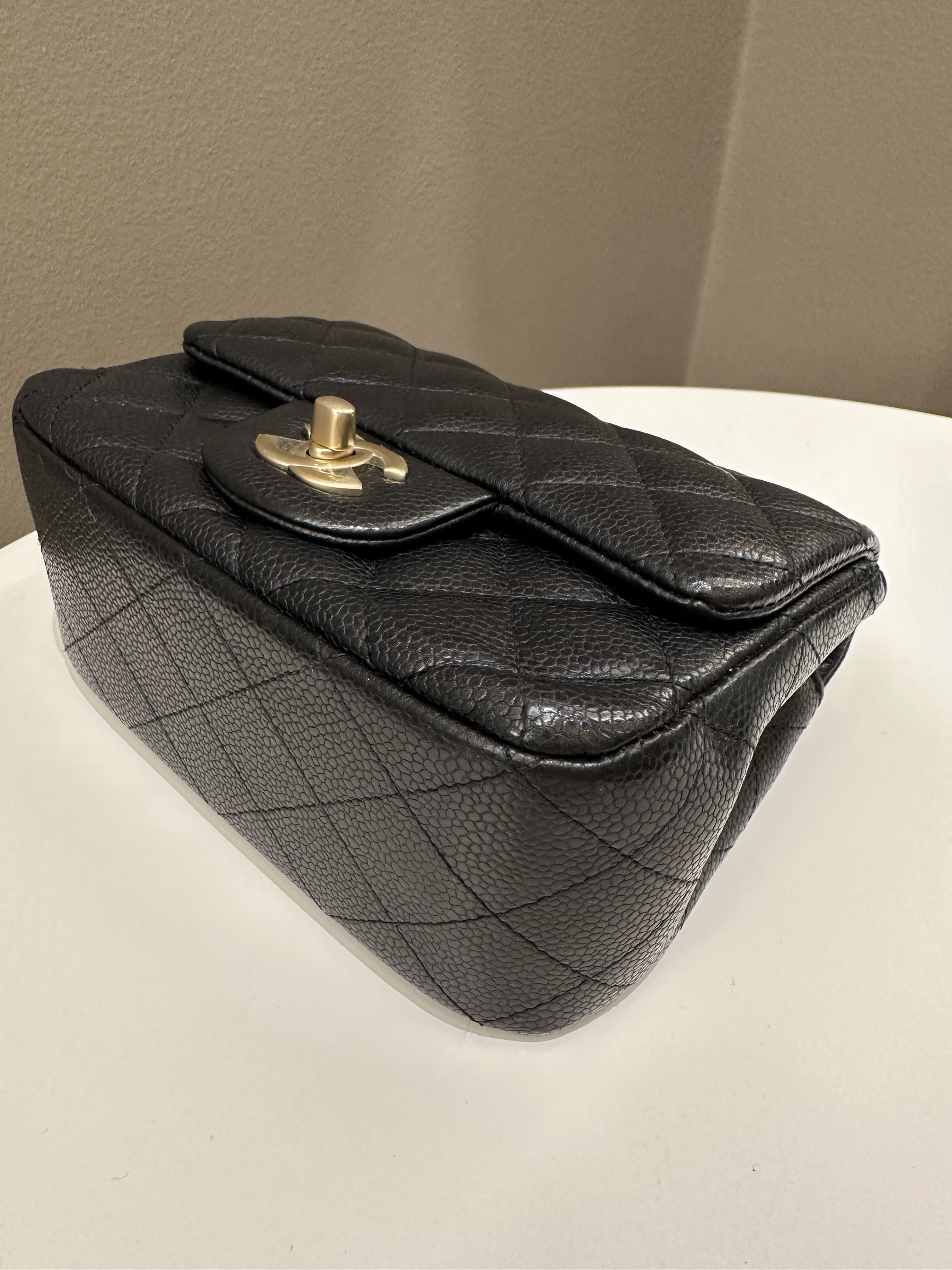 Chanel Classic Quilted Mini Square Black Caviar