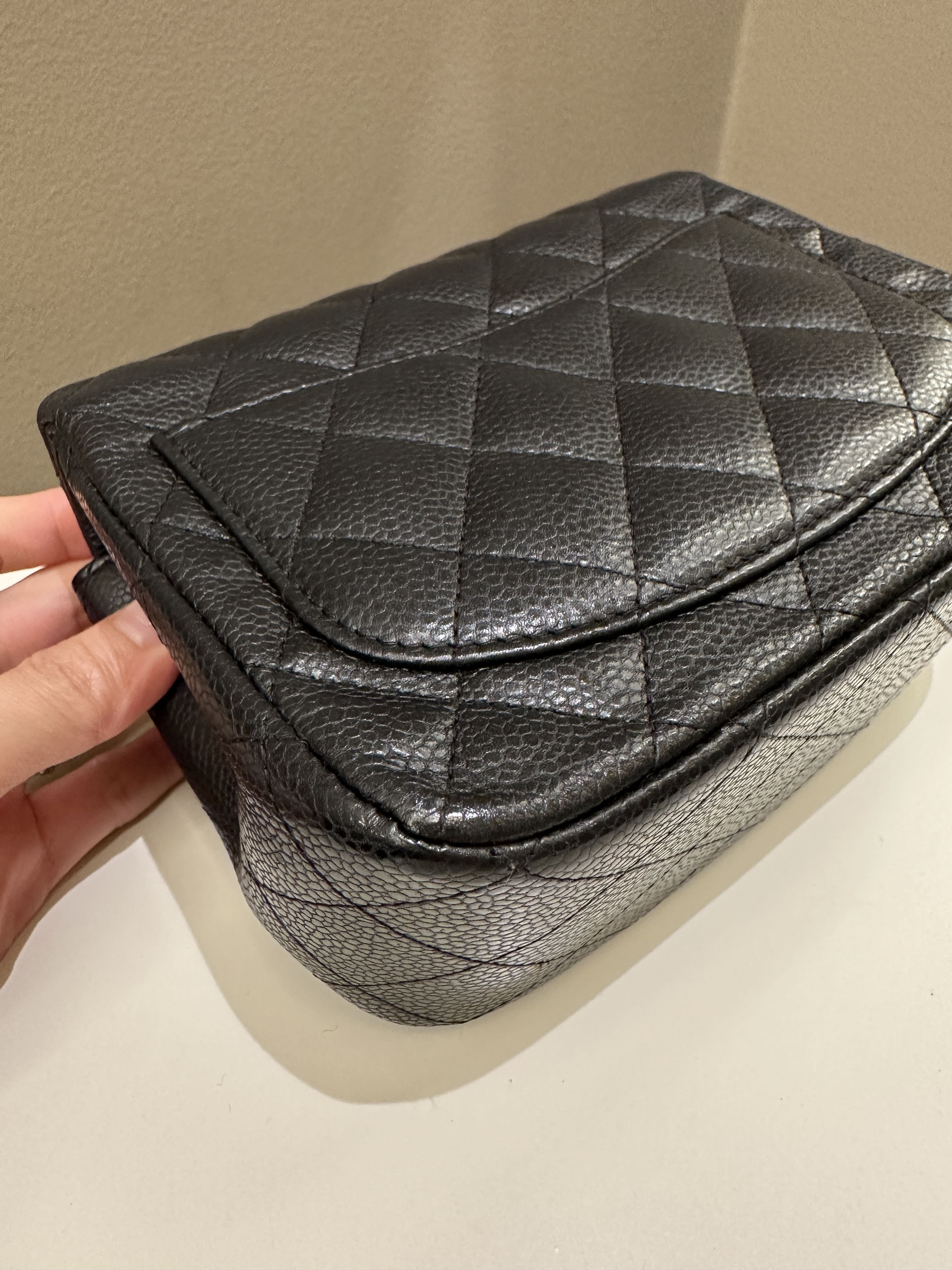Chanel Classic Quilted Mini Square Black Caviar