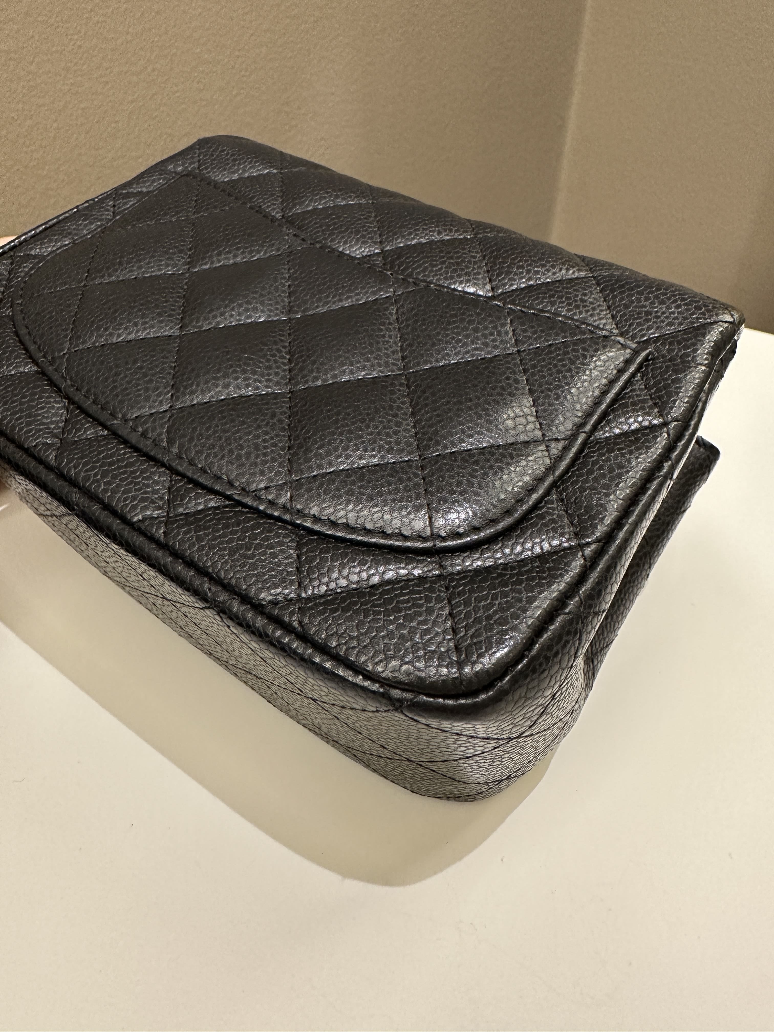 Chanel Classic Quilted Mini Square Black Caviar