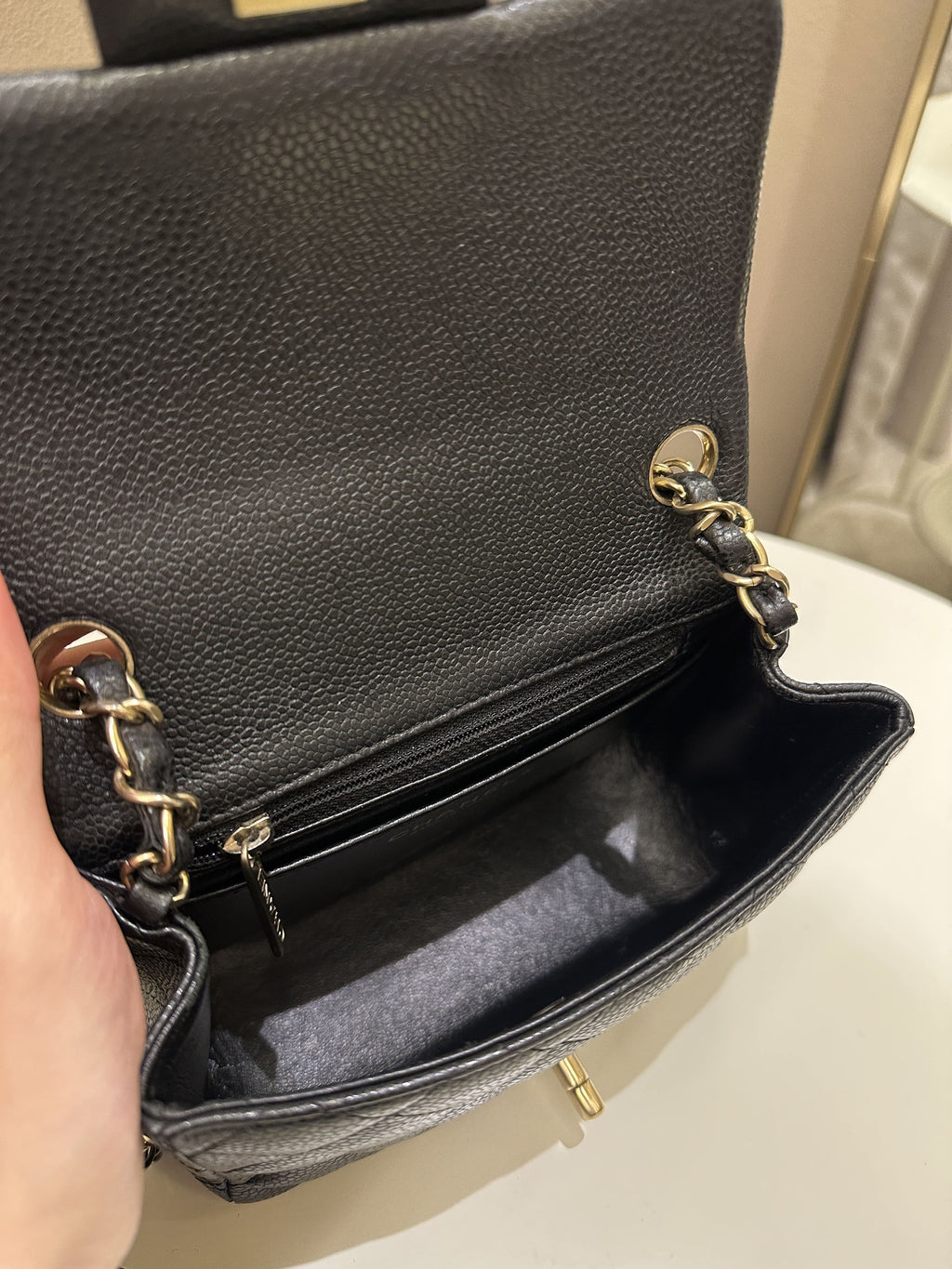Chanel Classic Quilted Mini Square Black Caviar