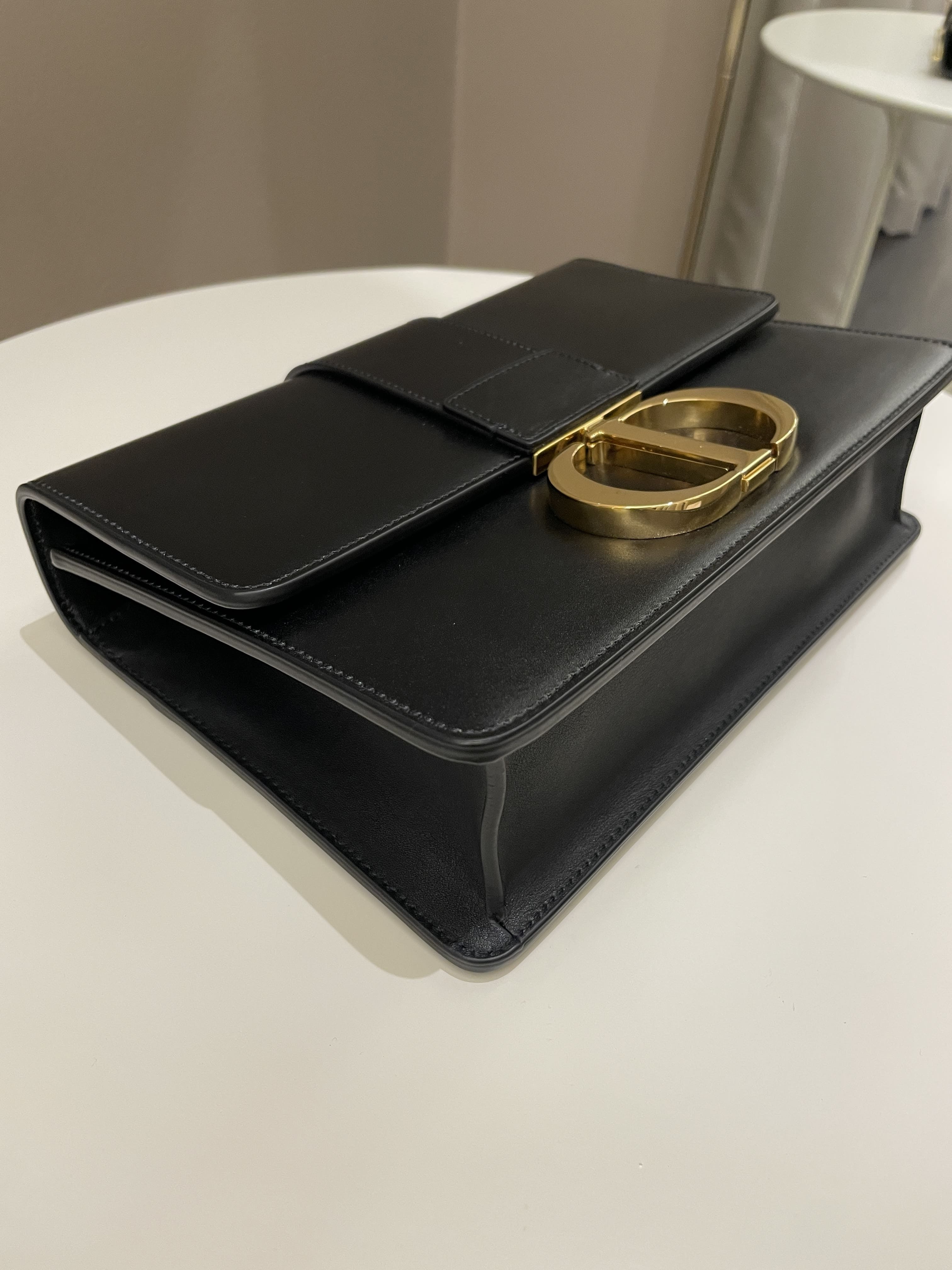 Dior Montaigne 30 Black Calfskin