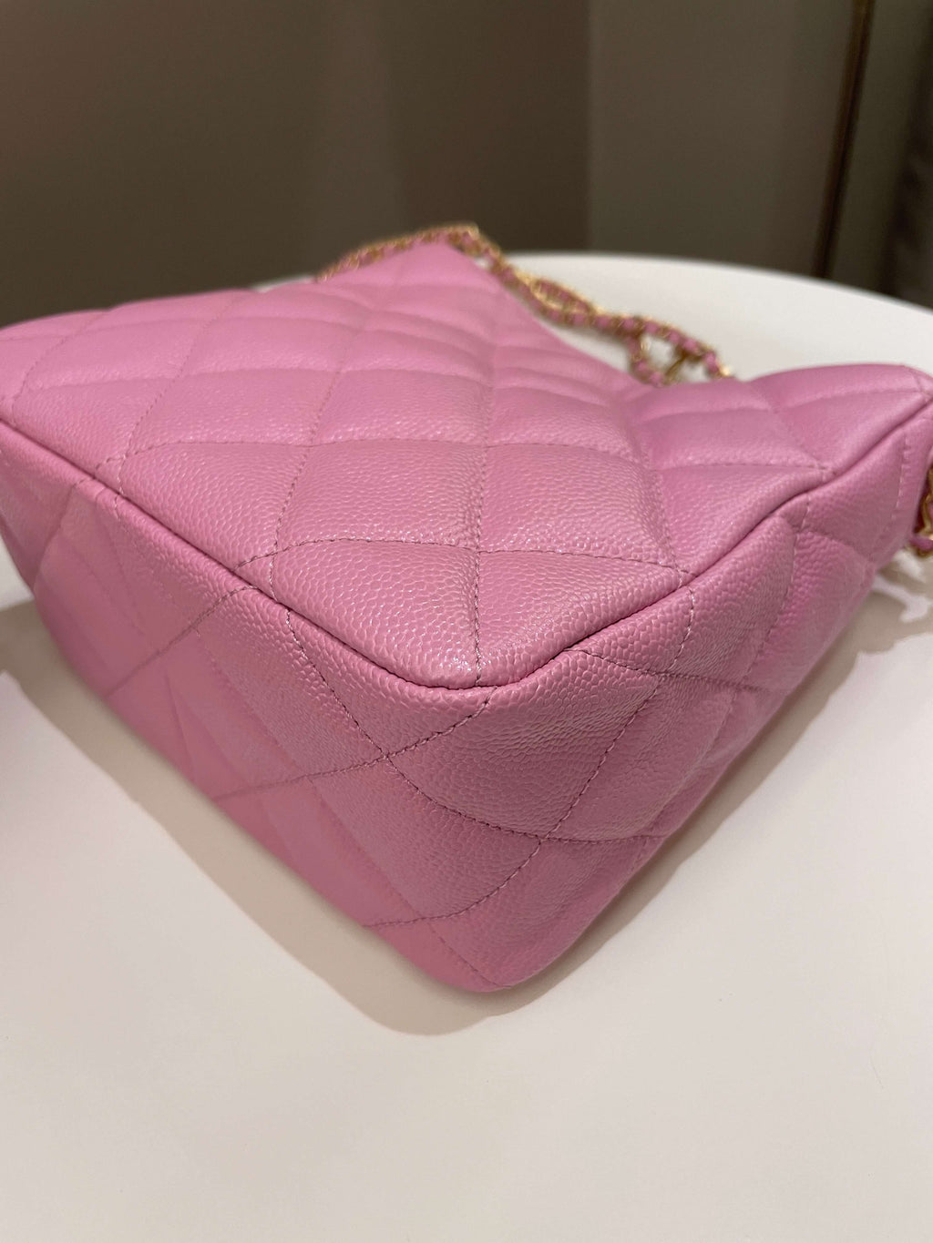 Chanel 22S Hobo Shoulder Bag Mavue Pink Caviar