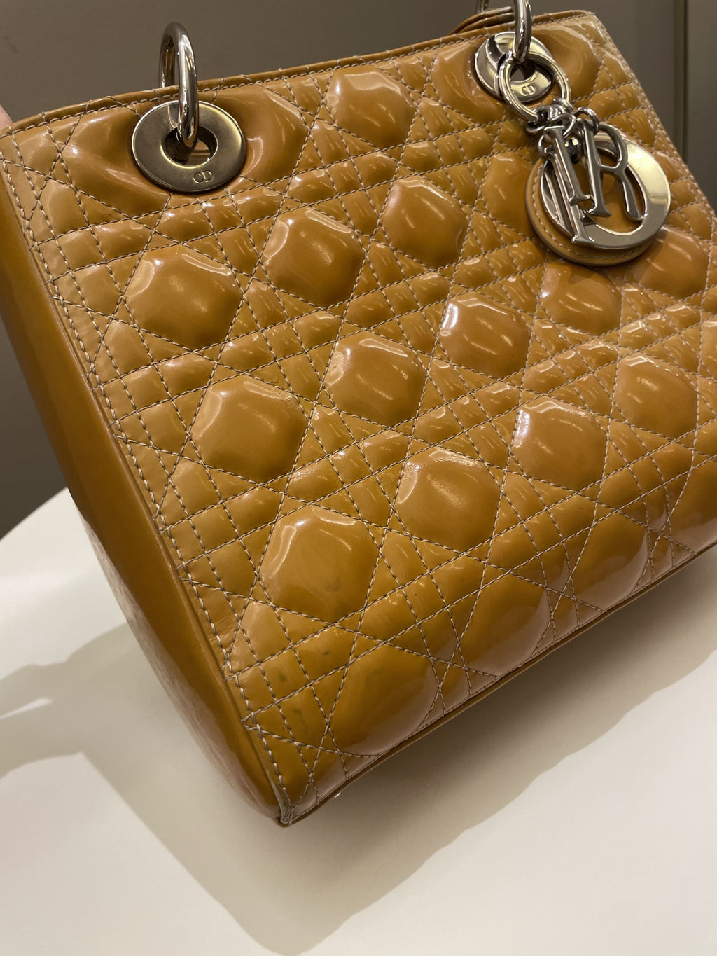 Dior Classic Lady Dior Beige Patent