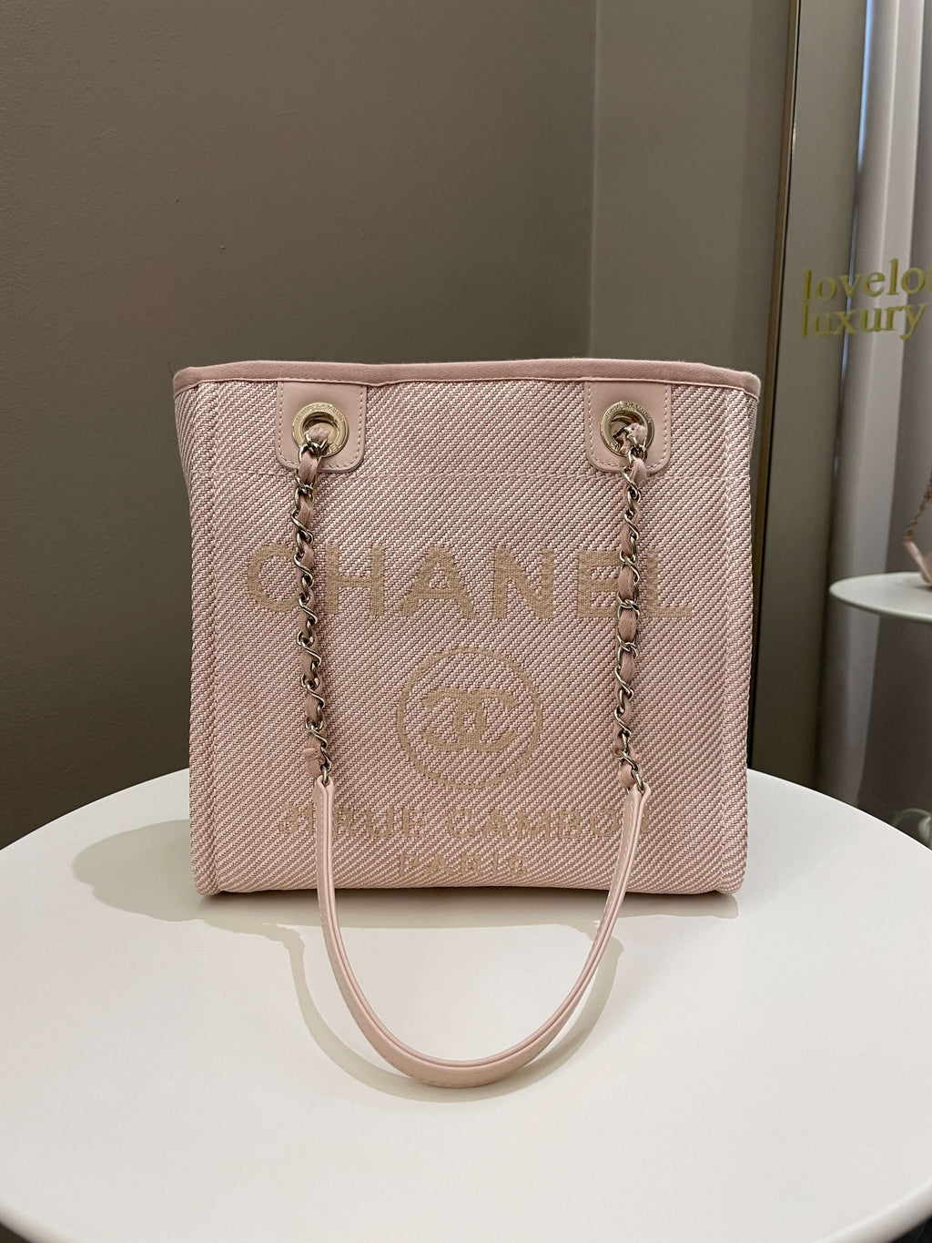 Chanel Deauville PST Beige Jacquard