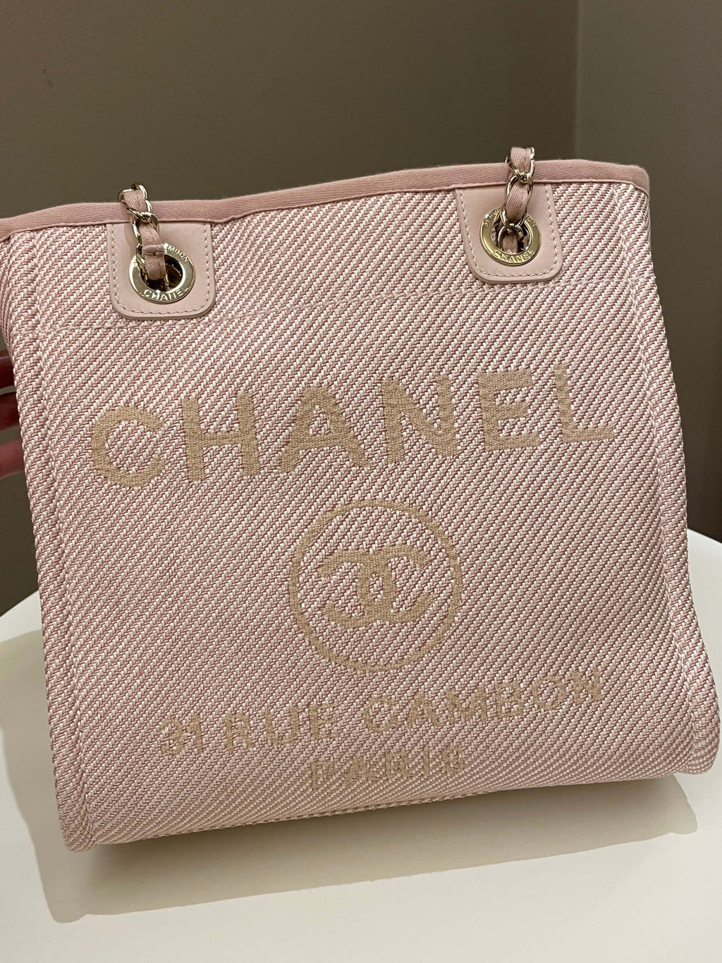 Chanel Deauville PST Beige Jacquard
