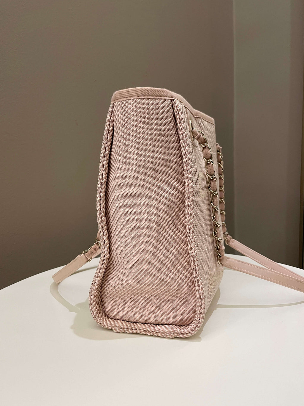 Chanel Deauville PST Beige Jacquard