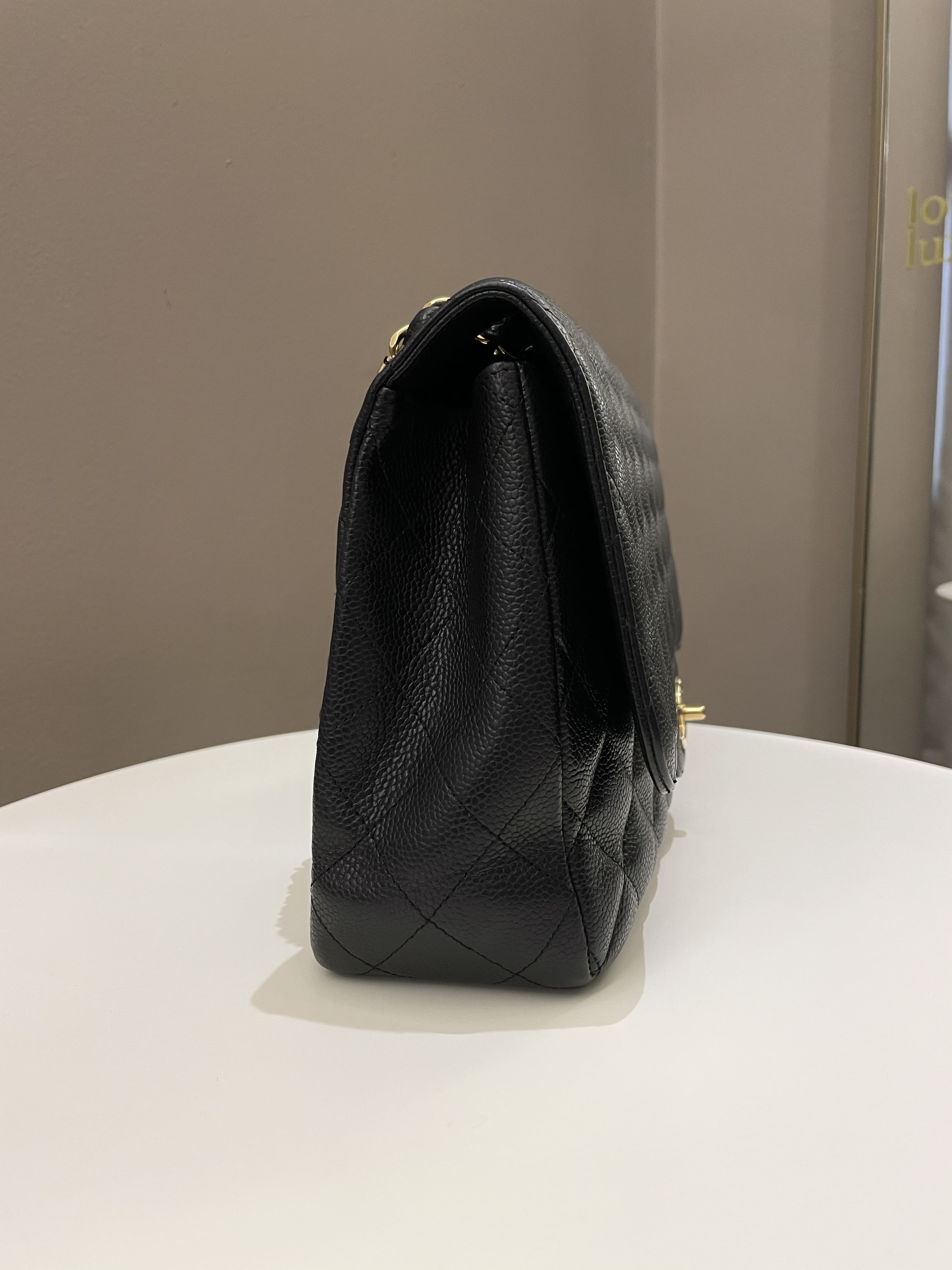 Chanel Classic Quilted Jumbo Single Flap Black Caviar