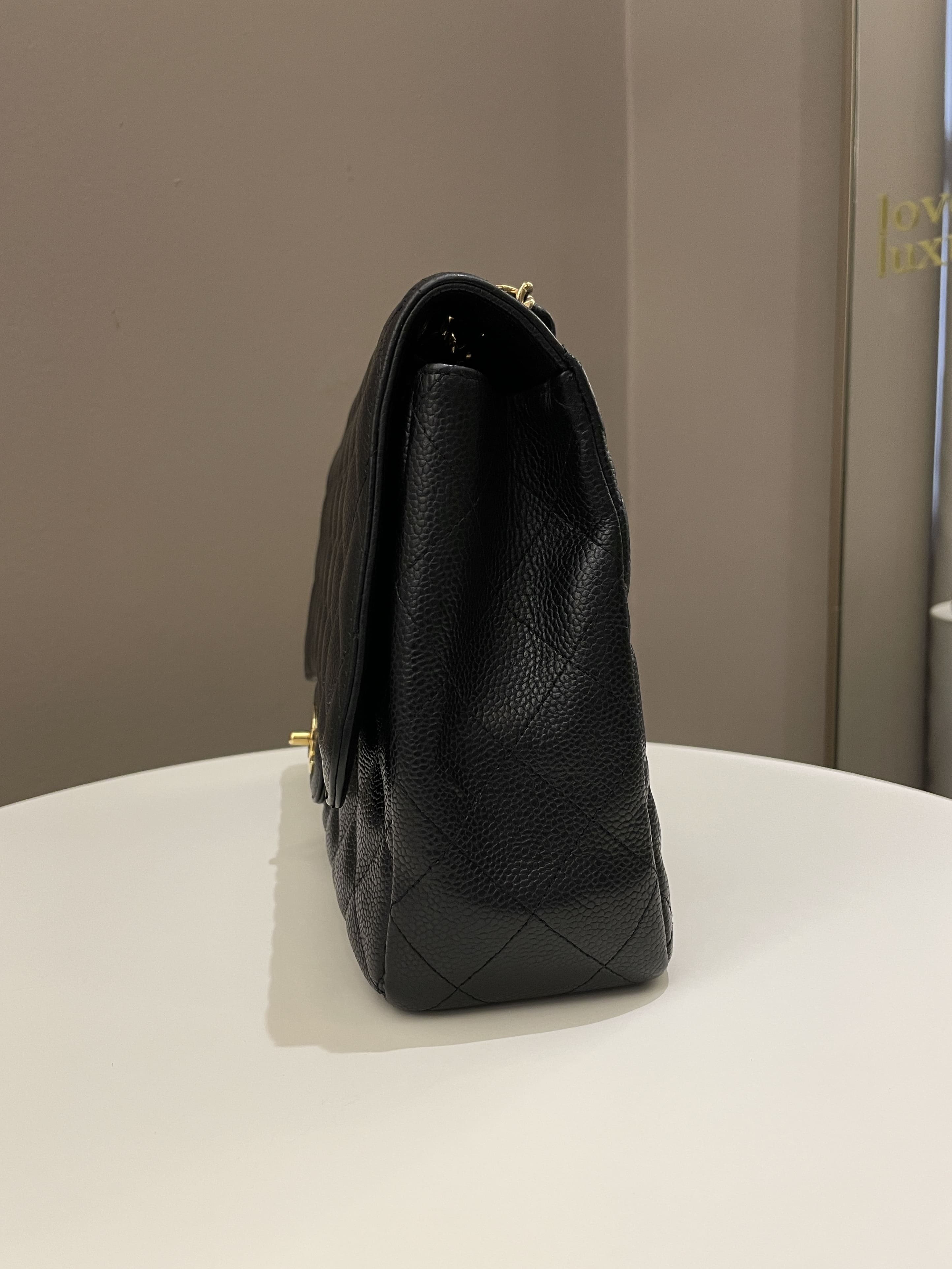 Chanel Classic Quilted Jumbo Single Flap Black Caviar