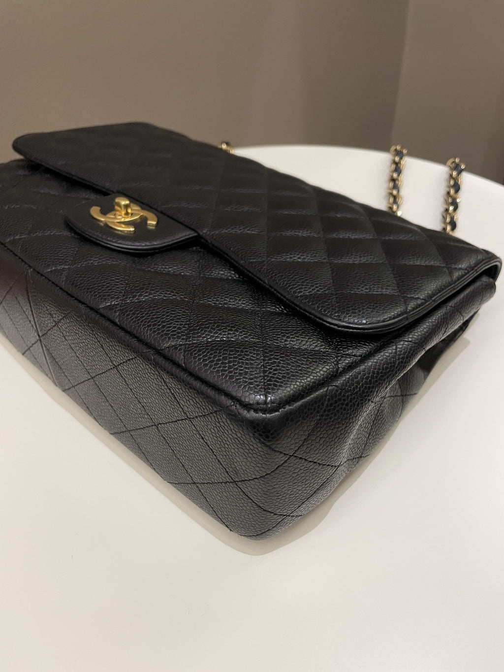 Chanel Classic Quilted Jumbo Single Flap Black Caviar