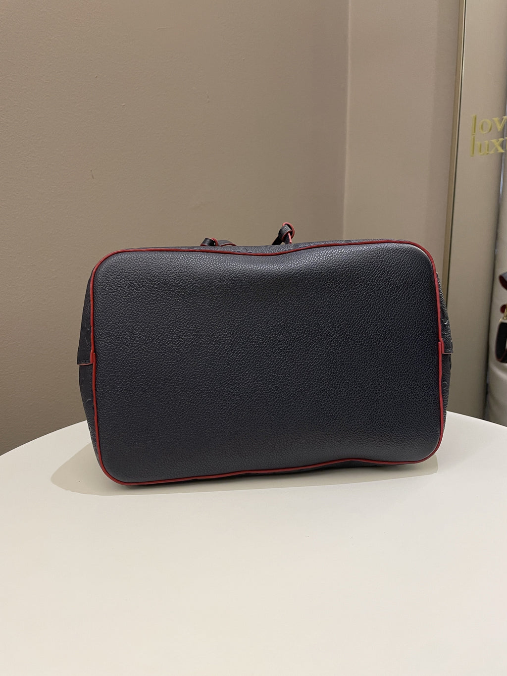 Louis Vuitton Neo Noe Bucket Bag Marine Rouge Empreinte Leather