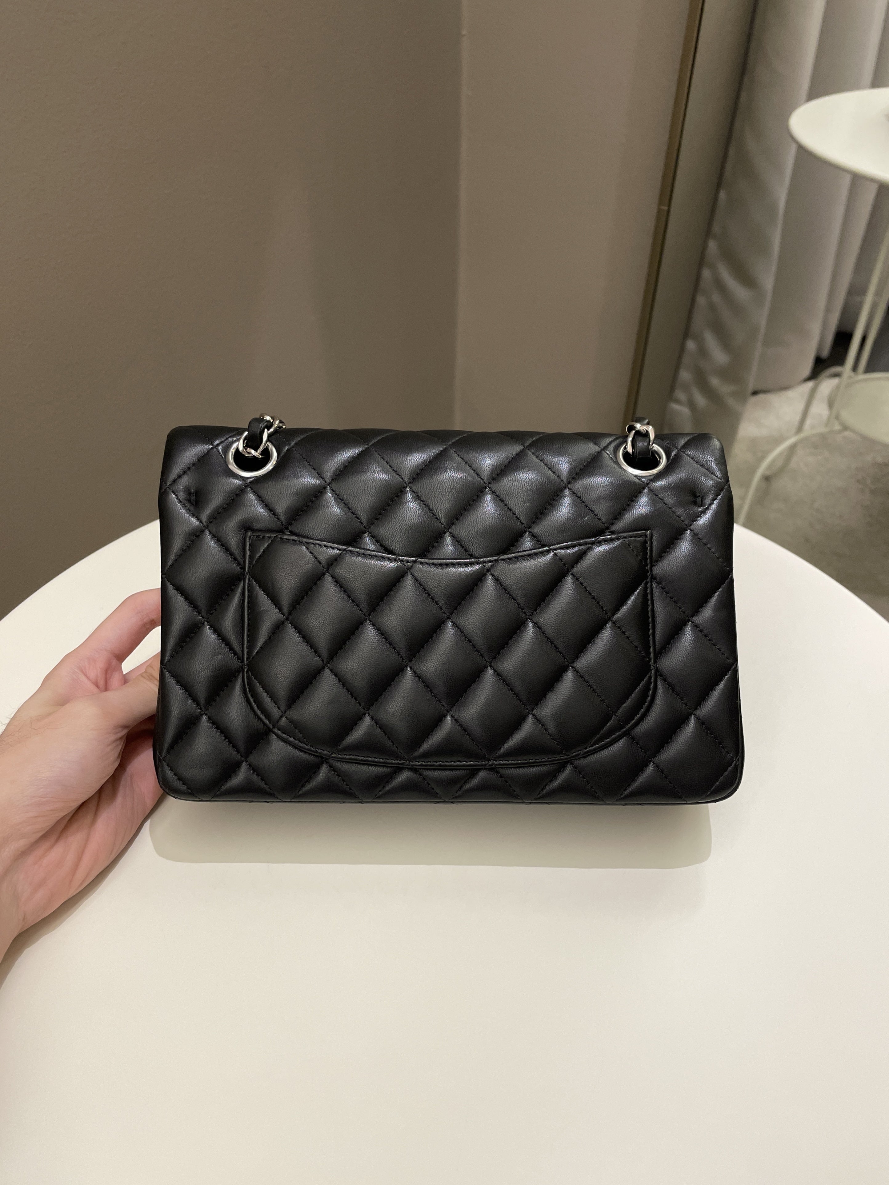 Chanel Classic Quilted Small Double Flap Black Lambskin