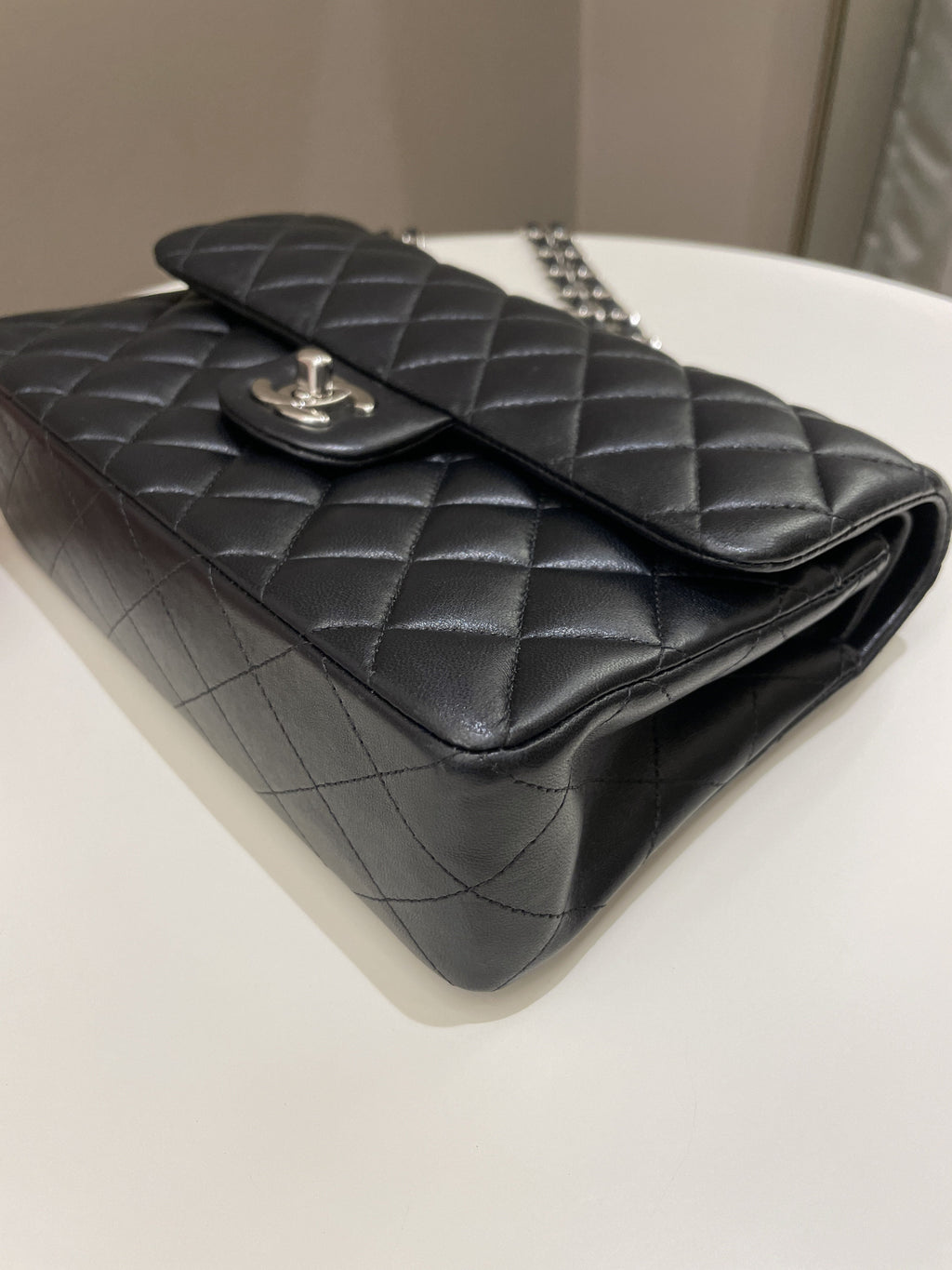 Chanel Classic Quilted Small Double Flap Black Lambskin