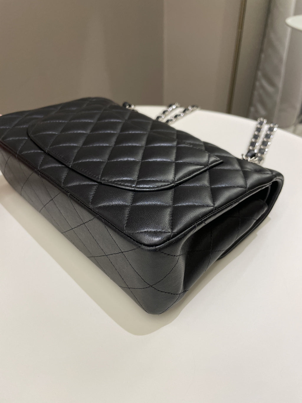 Chanel Classic Quilted Small Double Flap Black Lambskin