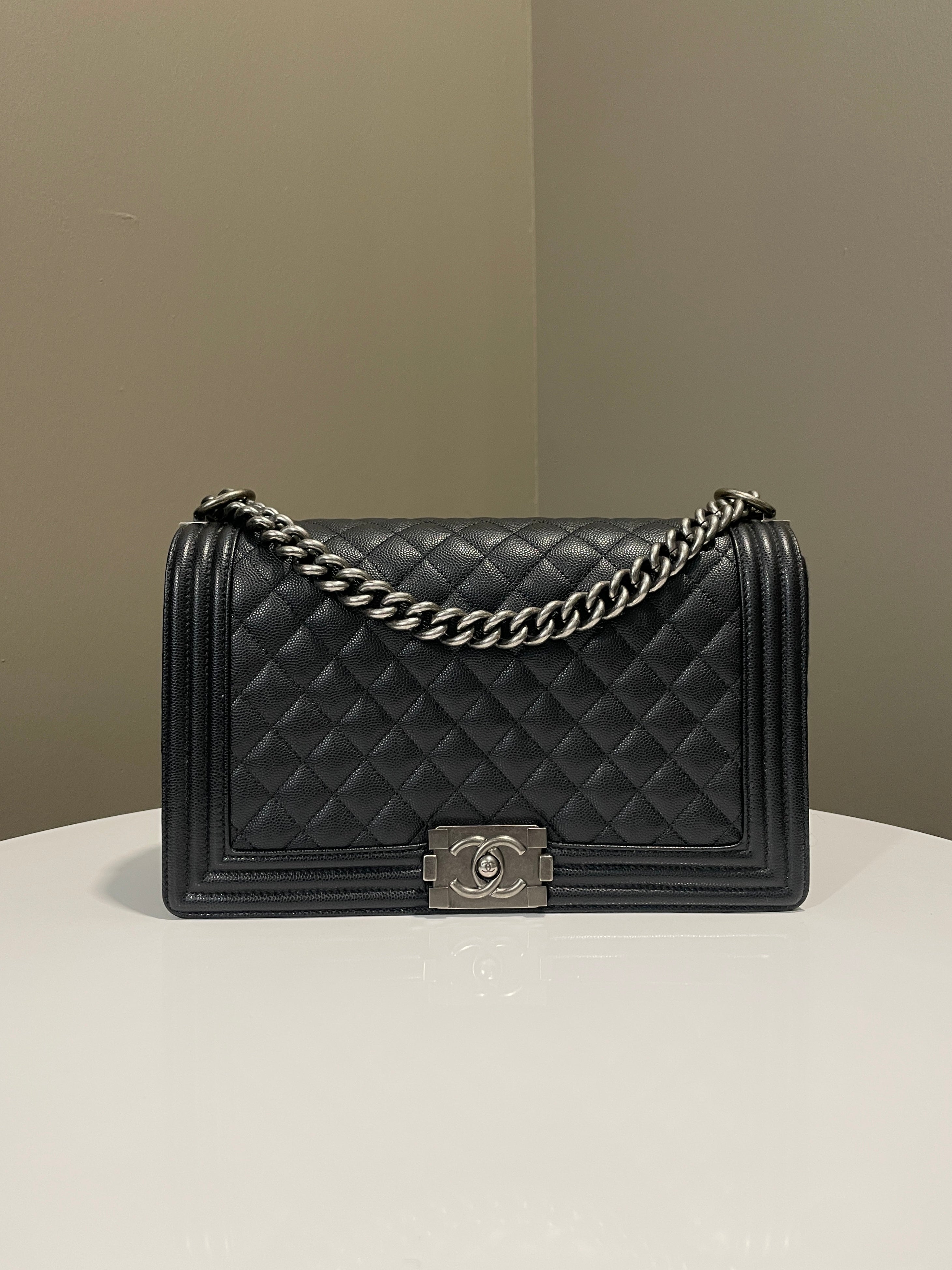 Chanel Quilted New Medium Boy Black Caviar