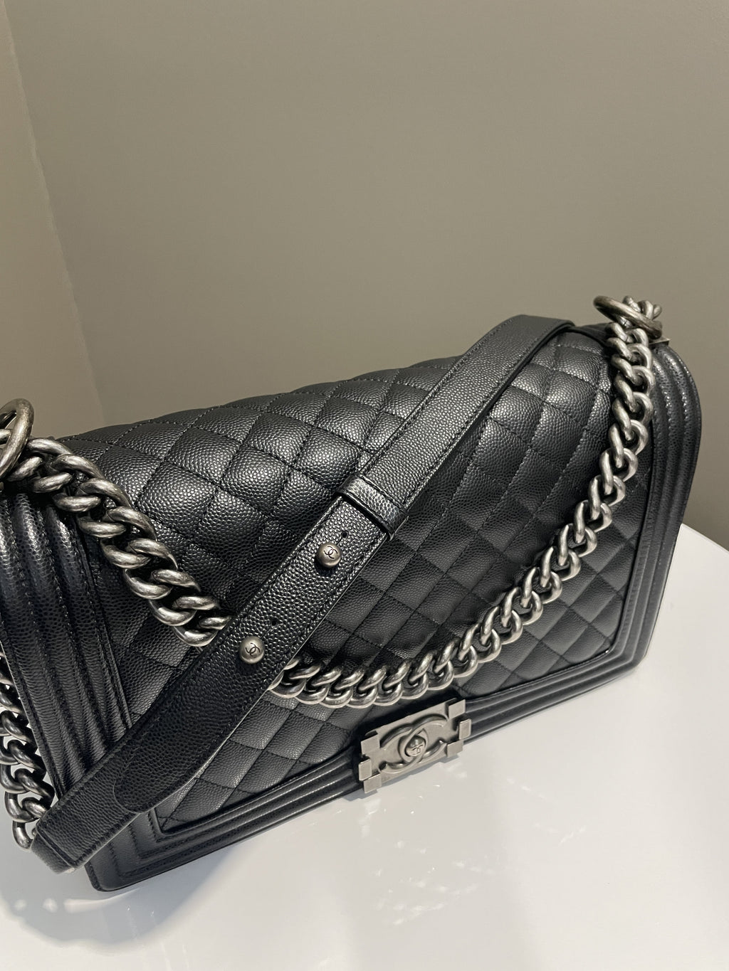 Chanel Quilted New Medium Boy Black Caviar