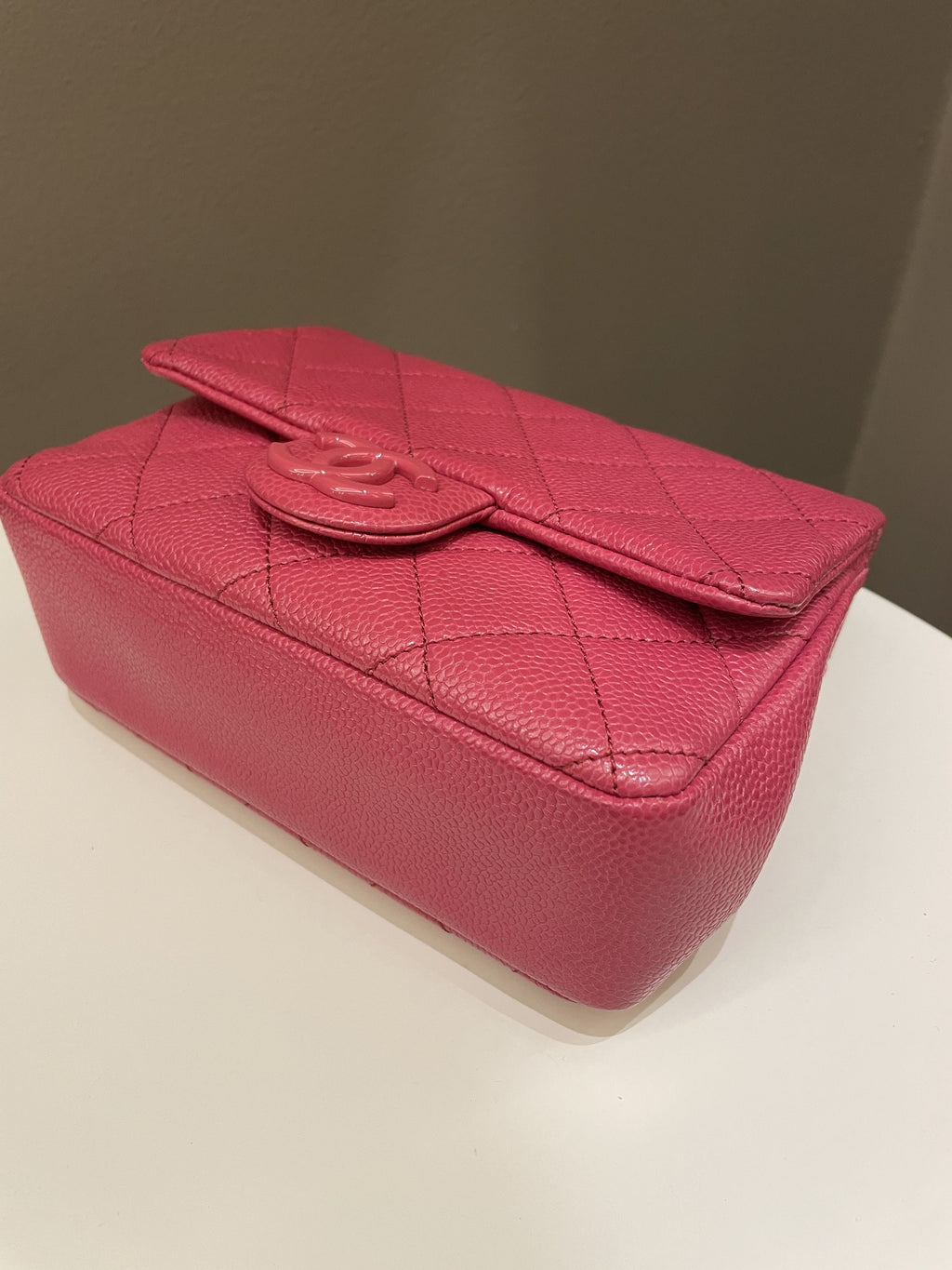 Chanel Quilted Incognito Mini Square Rose Pink Caviar