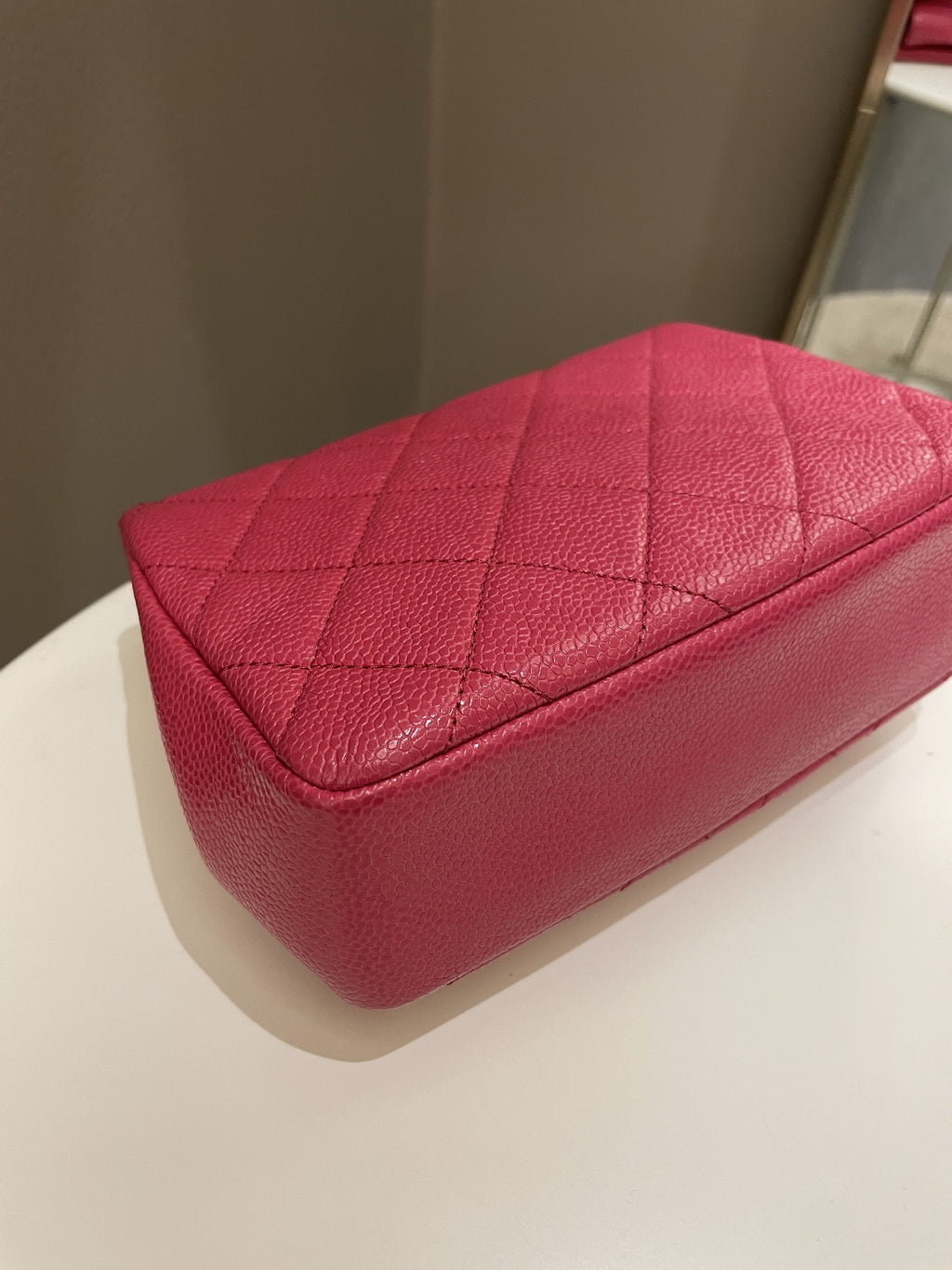 Chanel Quilted Incognito Mini Square Rose Pink Caviar