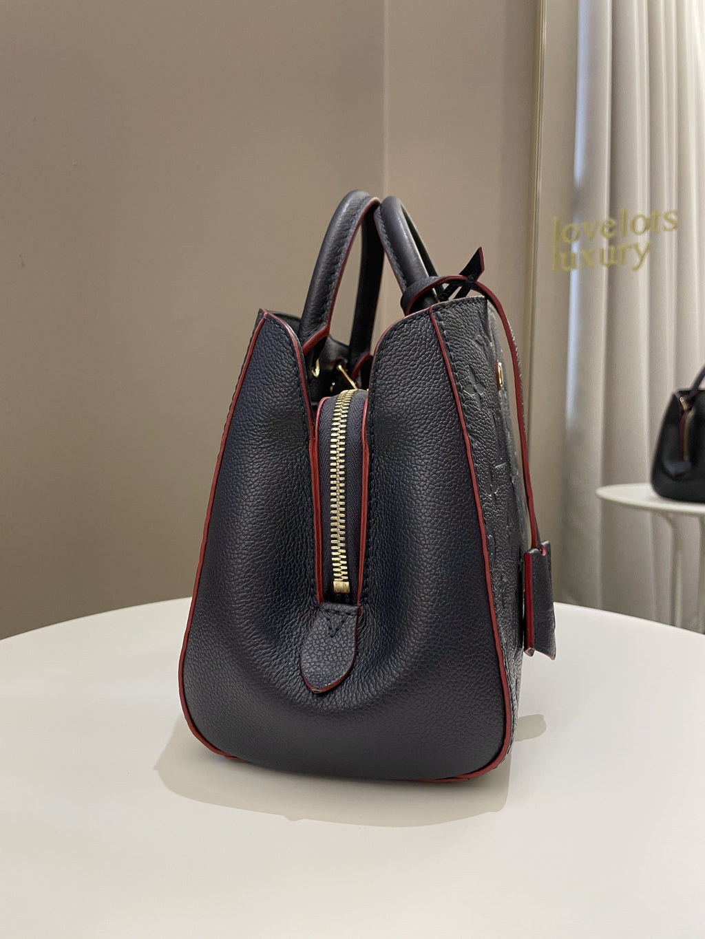 Louis Vuitton Montaigne BB Blue Empreinte