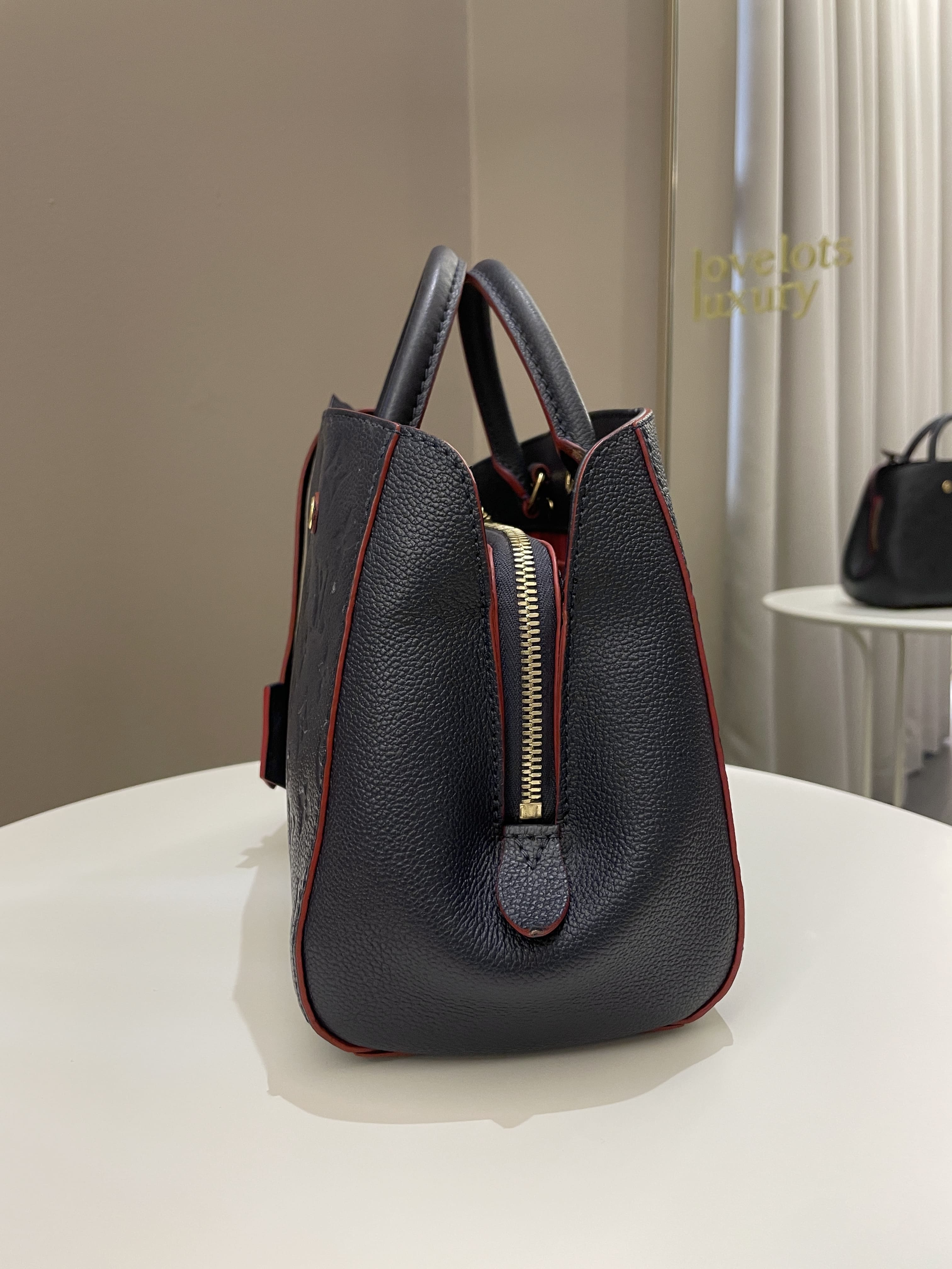 Louis Vuitton Montaigne BB Blue Empreinte
