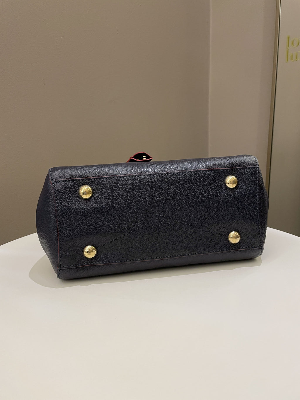 Louis Vuitton Montaigne BB Blue Empreinte