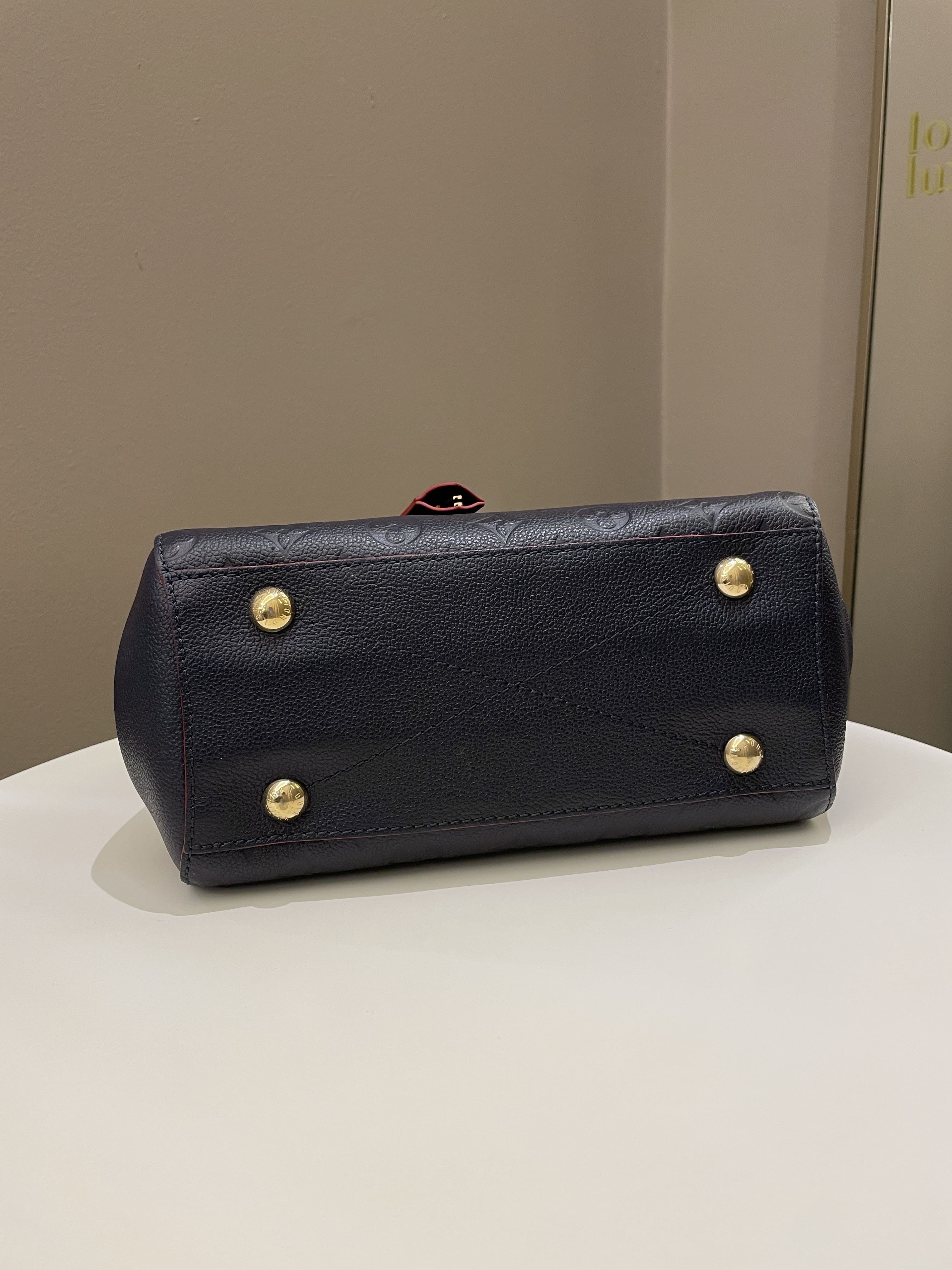 Louis Vuitton Montaigne BB Blue Empreinte
