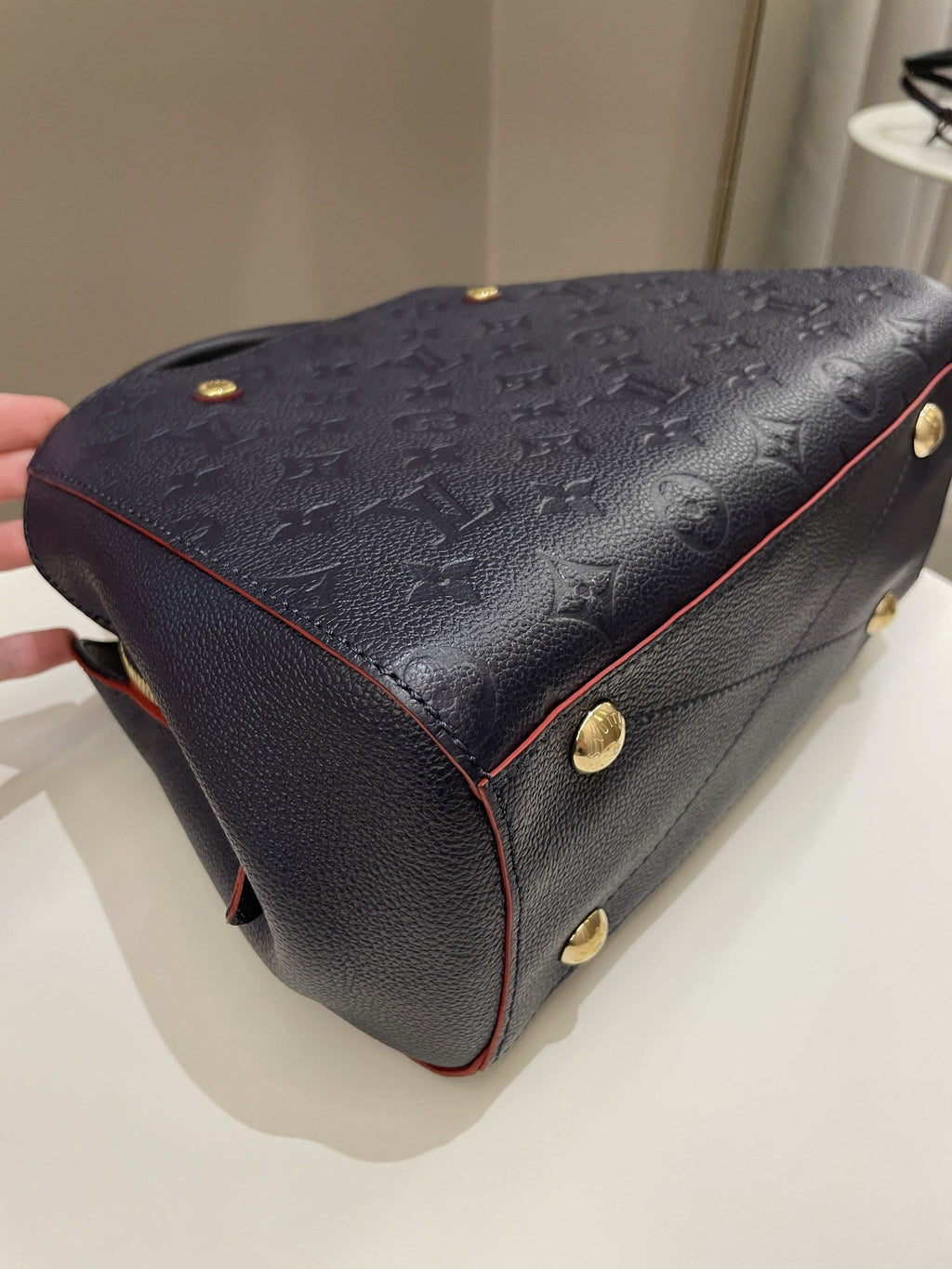 Louis Vuitton Montaigne BB Blue Empreinte