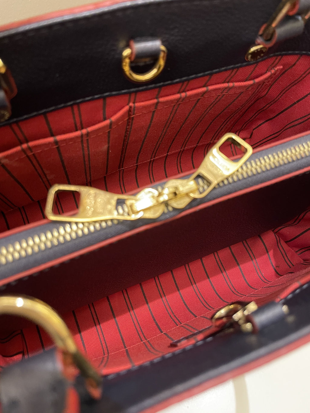 Louis Vuitton Montaigne BB Blue Empreinte
