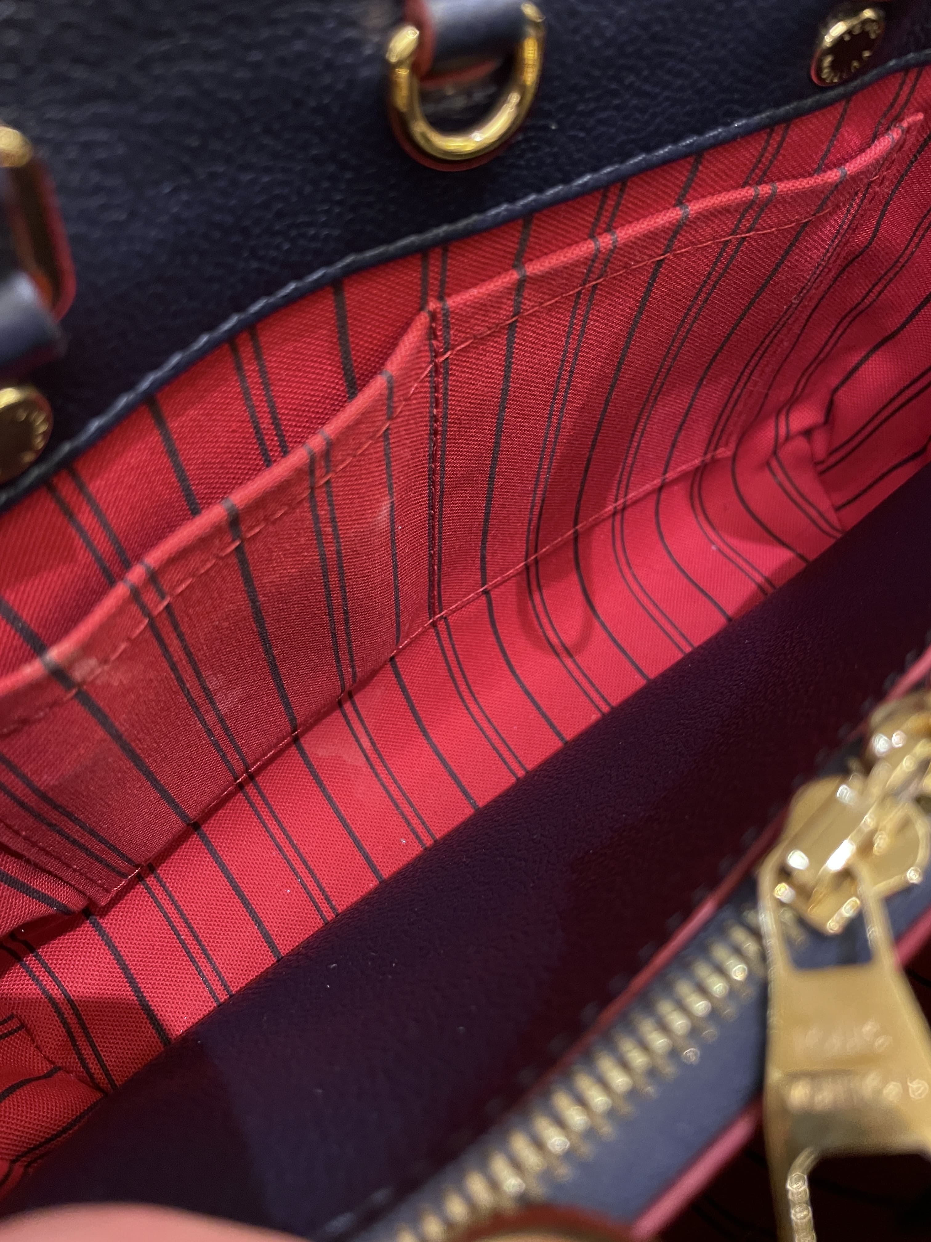 Louis Vuitton Montaigne BB Blue Empreinte