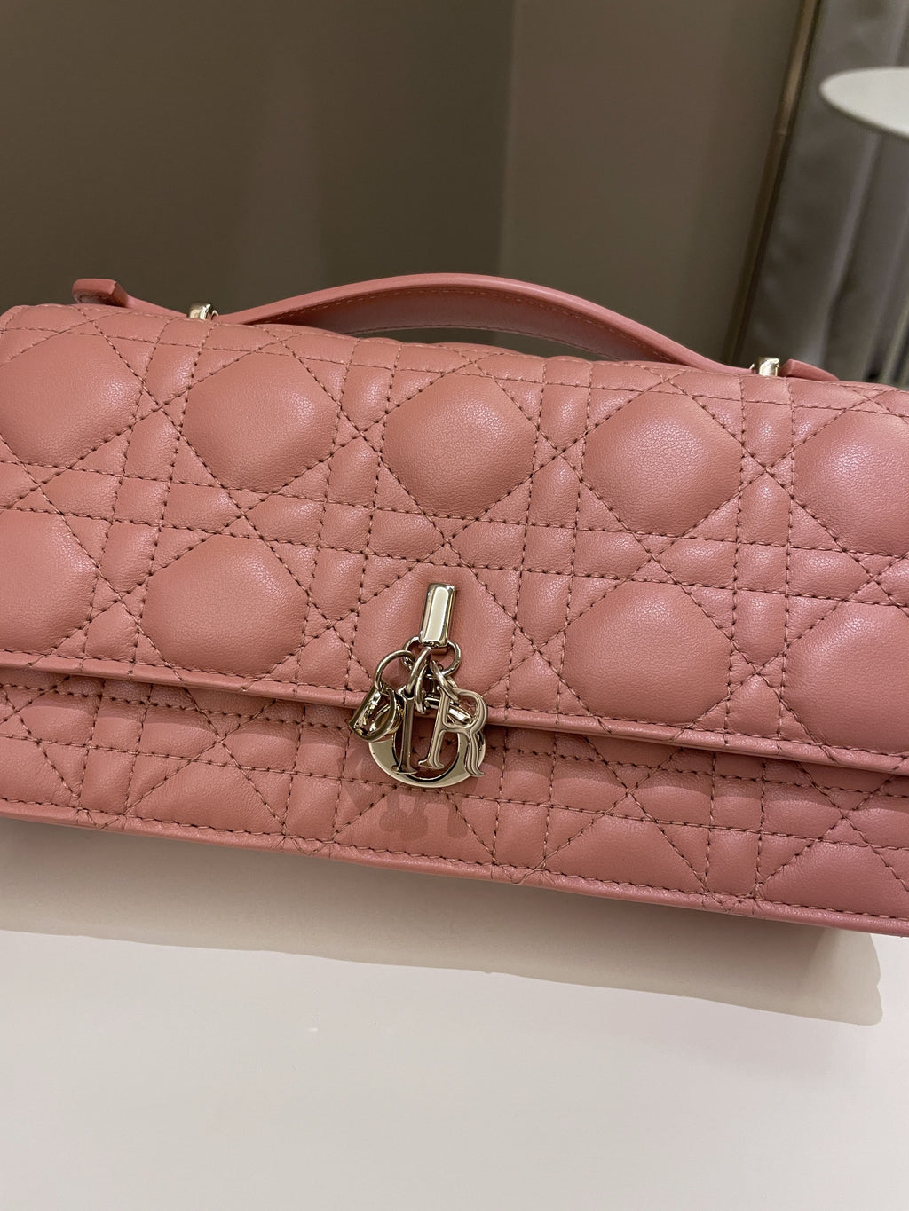 Dior Miss Mini Bag Rose Des Vents Lambskin