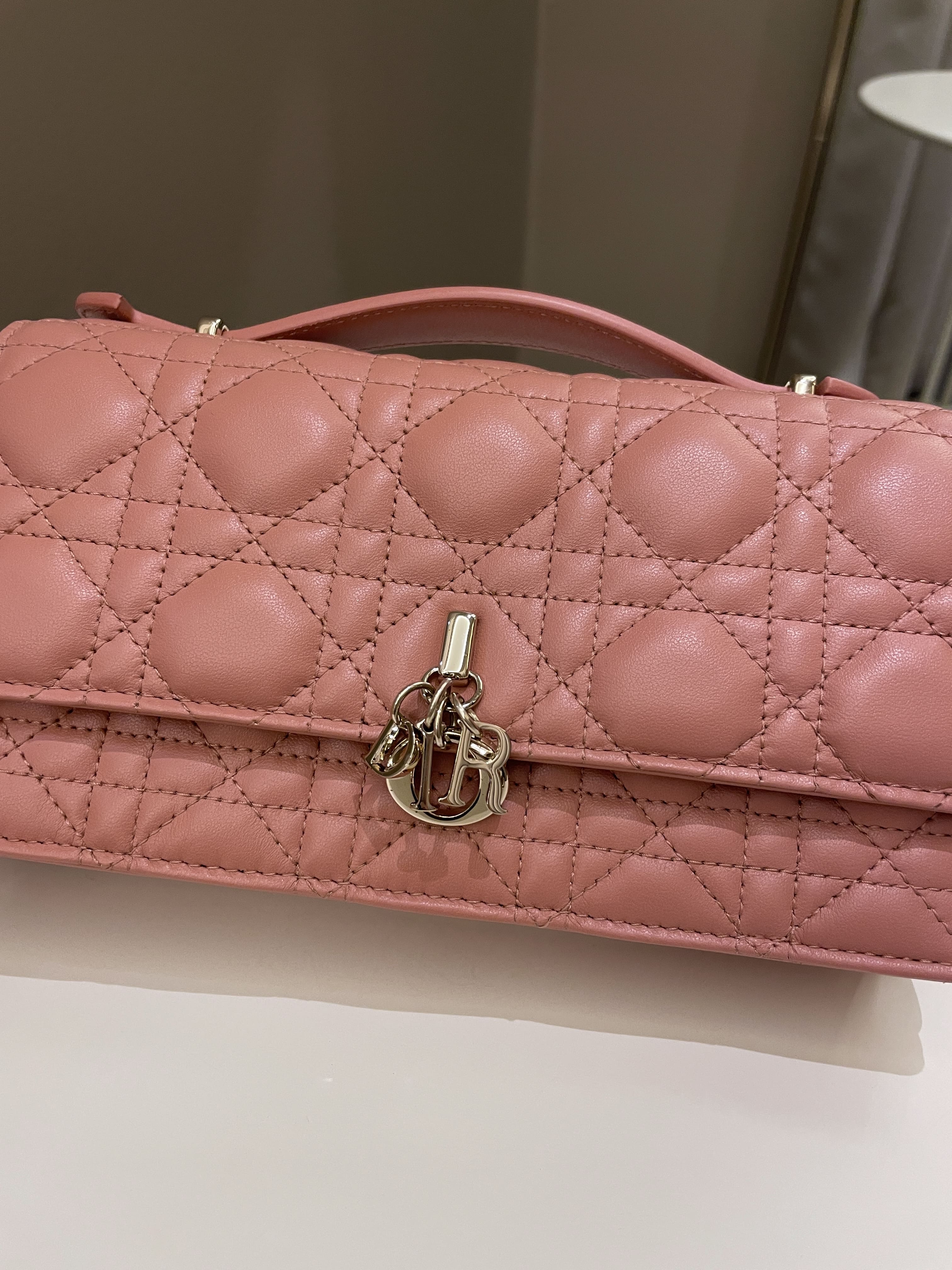 Dior Miss Mini Bag Rose Des Vents Lambskin