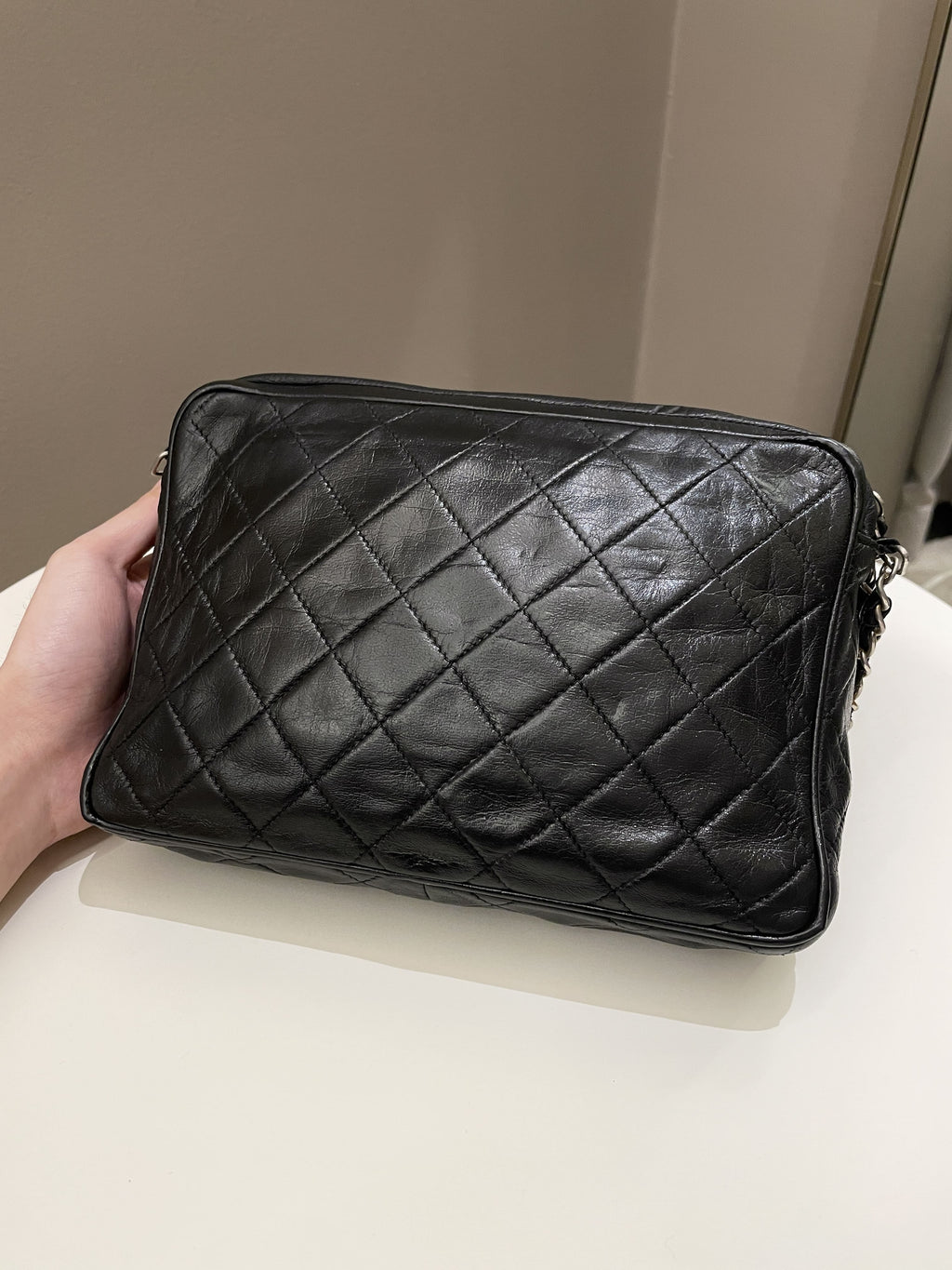 ÃƒÂ¯Ã‚Â»Ã‚Â¿ÃƒÂ¯Ã‚Â»Ã‚Â¿Chanel Vintage Camera Bag Tassle Black Lambskin