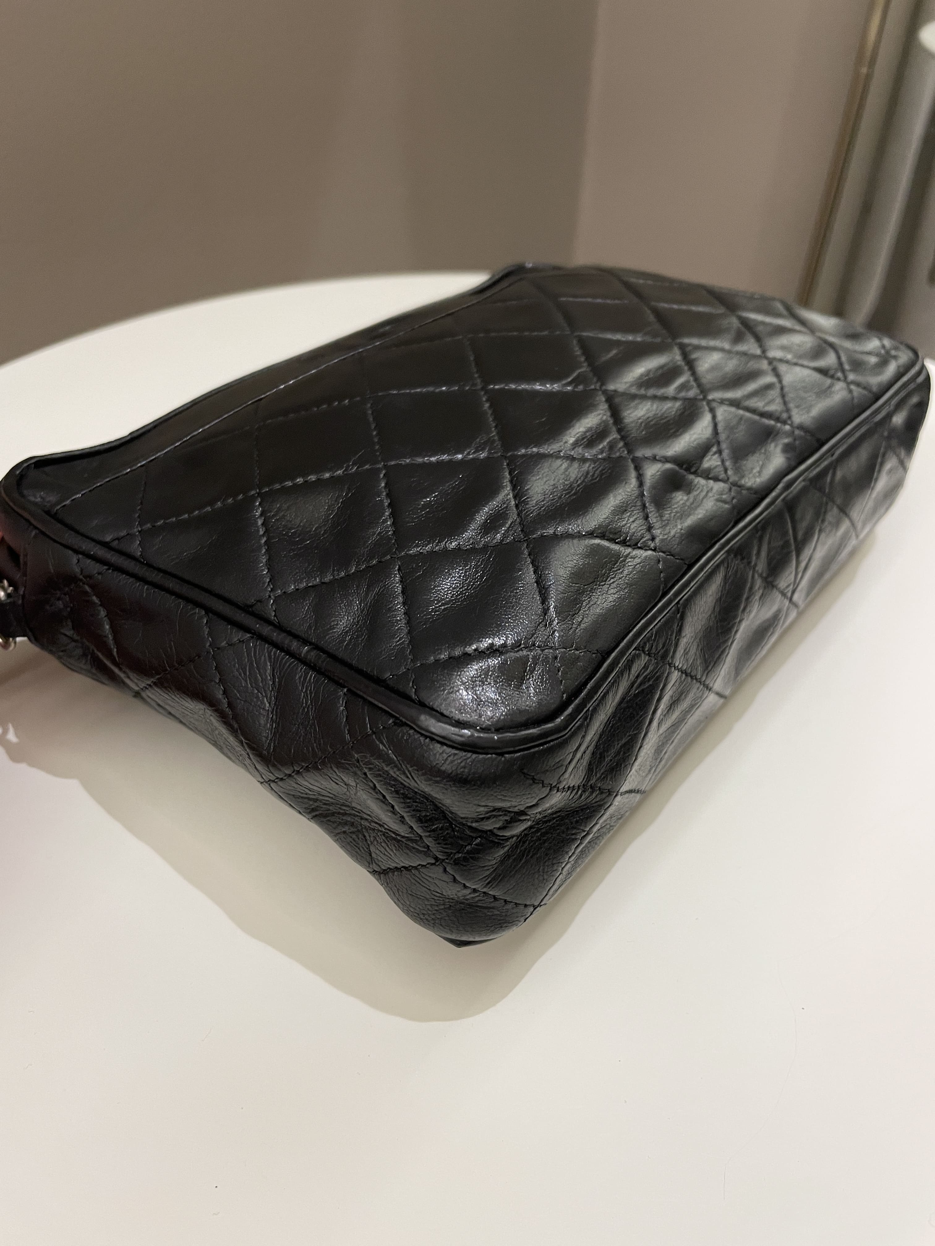 ÃƒÂ¯Ã‚Â»Ã‚Â¿ÃƒÂ¯Ã‚Â»Ã‚Â¿Chanel Vintage Camera Bag Tassle Black Lambskin