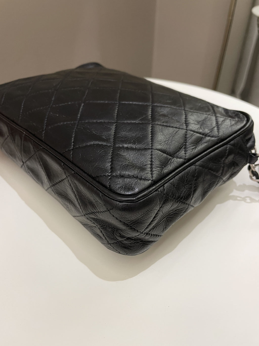 ÃƒÂ¯Ã‚Â»Ã‚Â¿ÃƒÂ¯Ã‚Â»Ã‚Â¿Chanel Vintage Camera Bag Tassle Black Lambskin