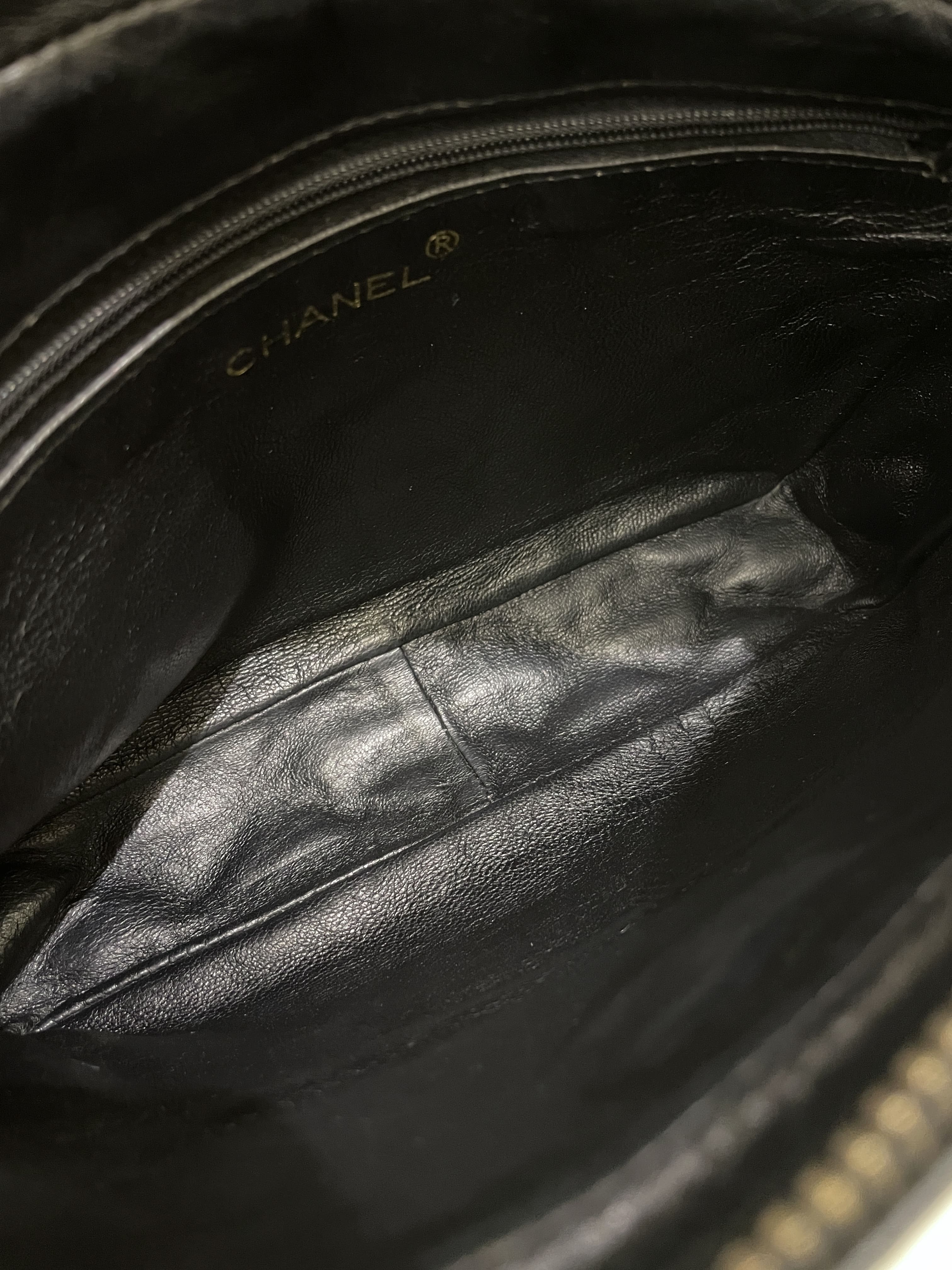 ÃƒÂ¯Ã‚Â»Ã‚Â¿ÃƒÂ¯Ã‚Â»Ã‚Â¿Chanel Vintage Camera Bag Tassle Black Lambskin