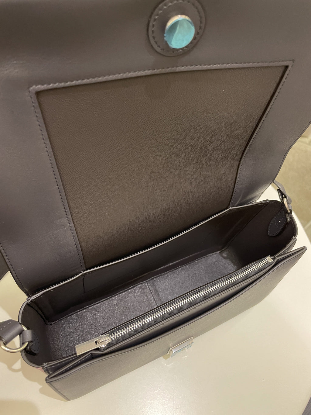 Celine Bi-Colour Medium Frame Bag  Rose Black Calfskin