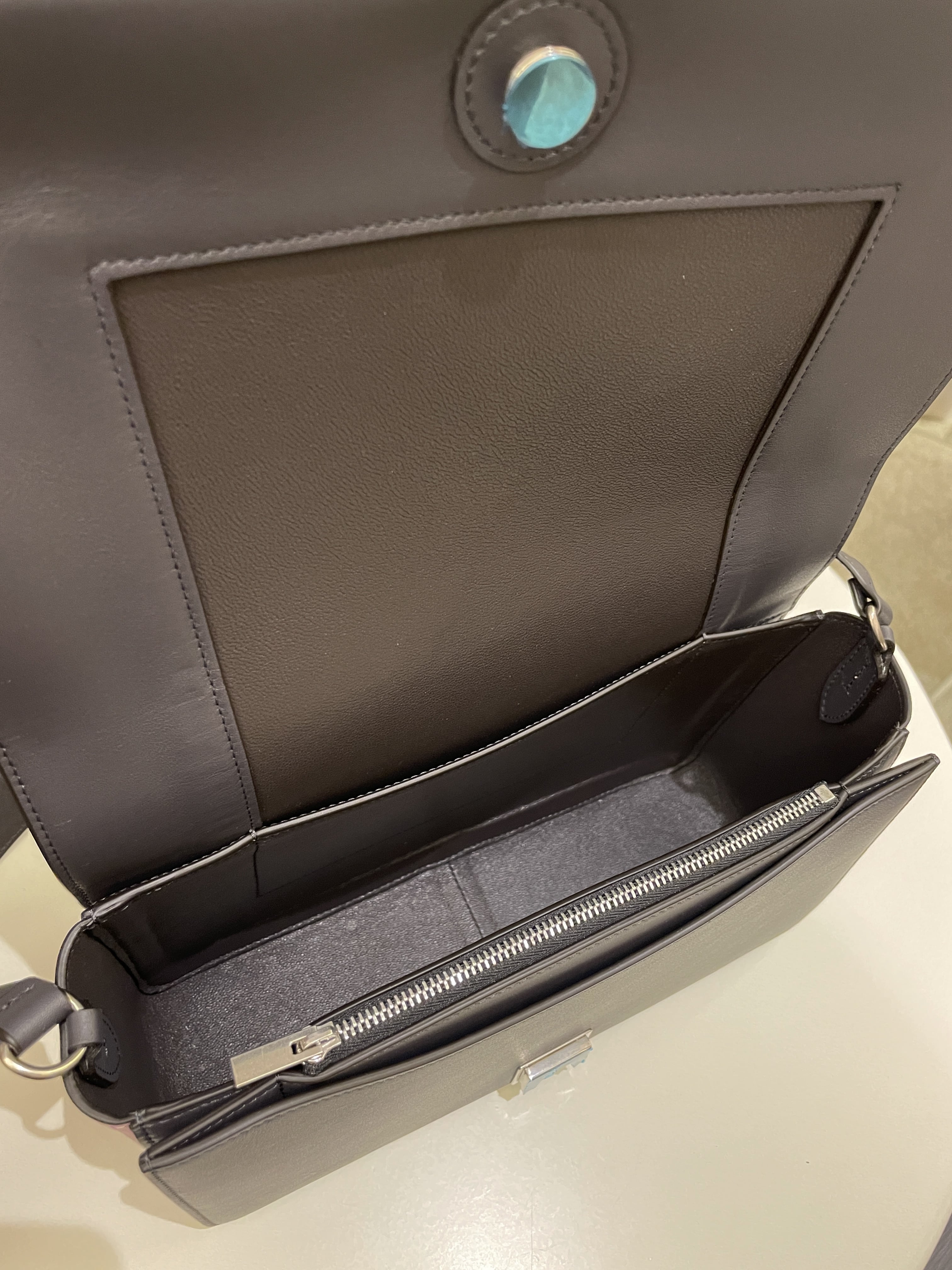 Celine Bi-Colour Medium Frame Bag  Rose Black Calfskin
